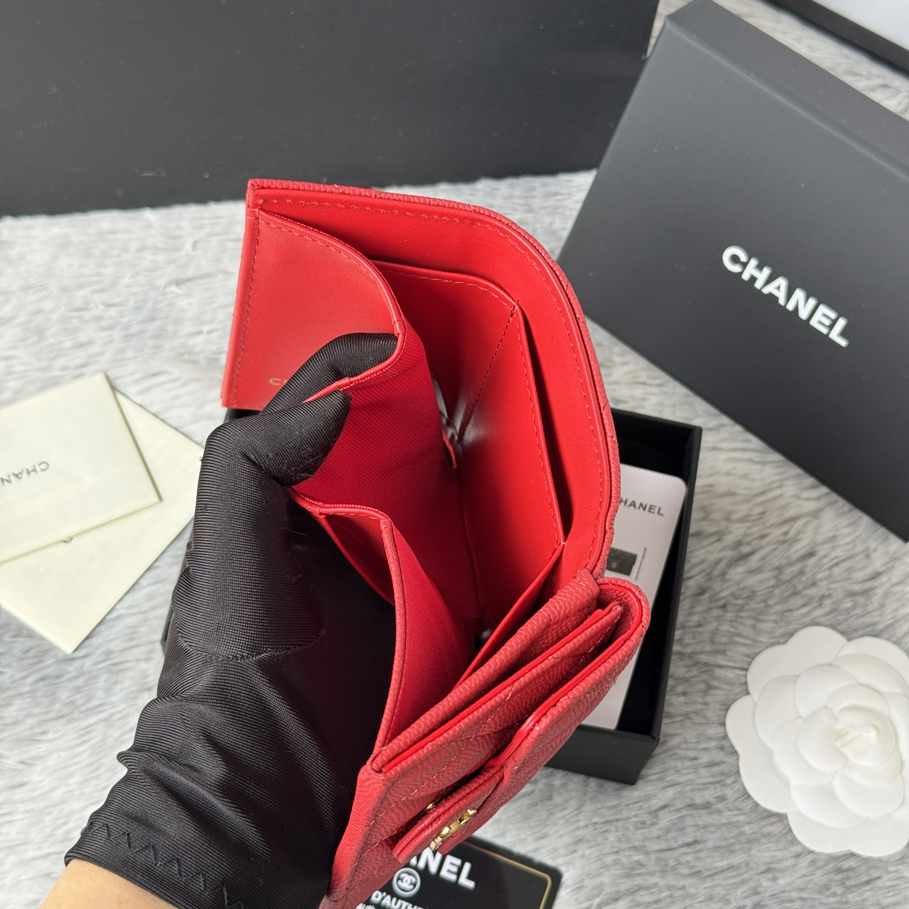 Ch**el card holder 10.5x7.5x3cm