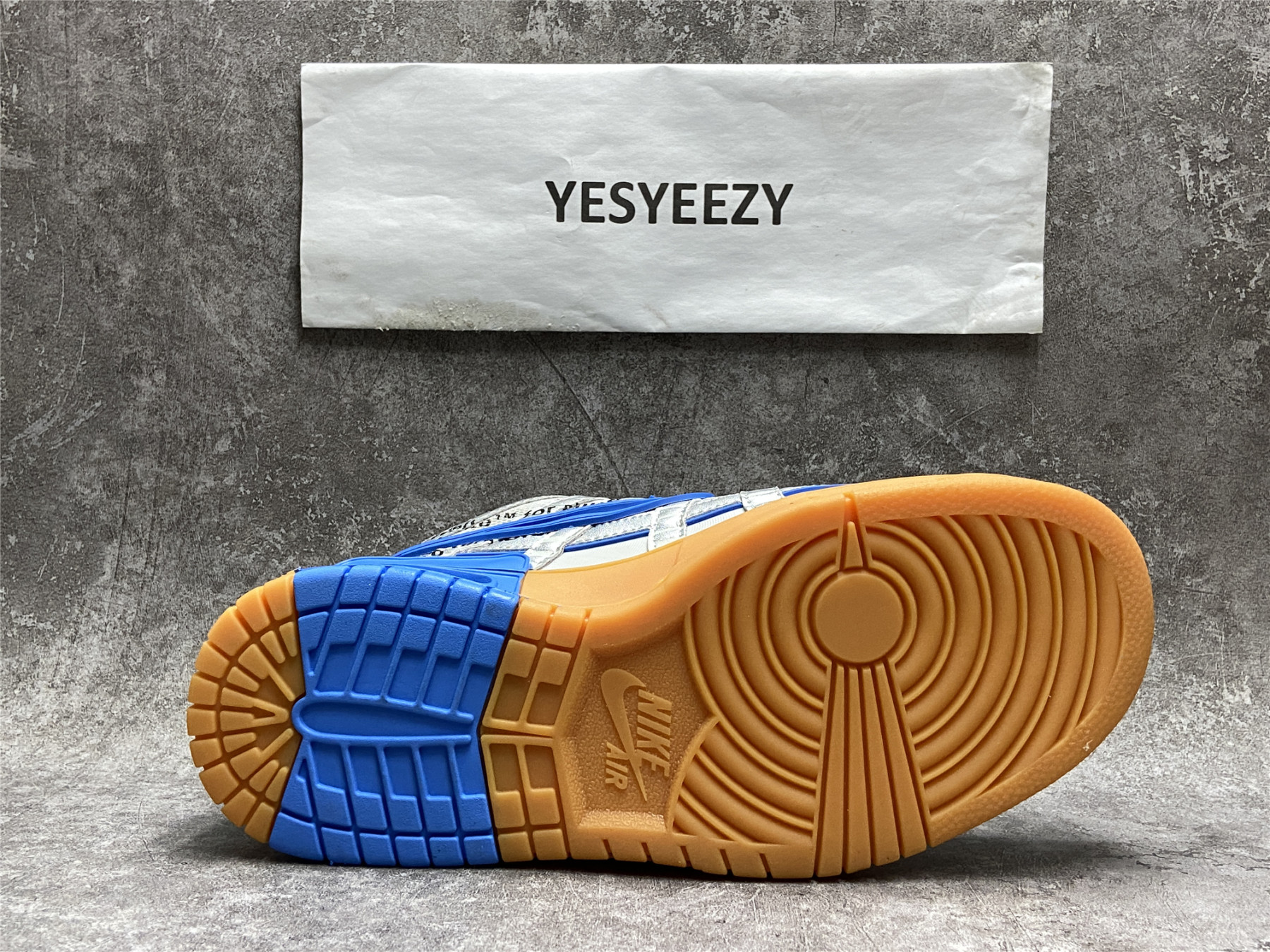 UA NIKE OFF-WHITE X AIR RUBBER DUNK UNIVERSITY BLUE