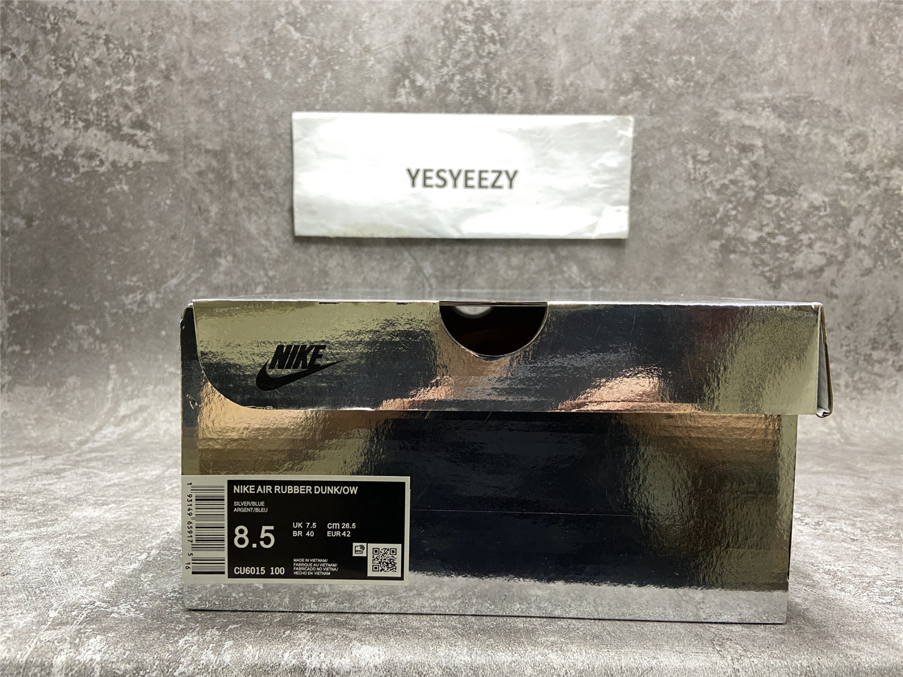 UA NIKE OFF-WHITE X AIR RUBBER DUNK UNIVERSITY BLUE