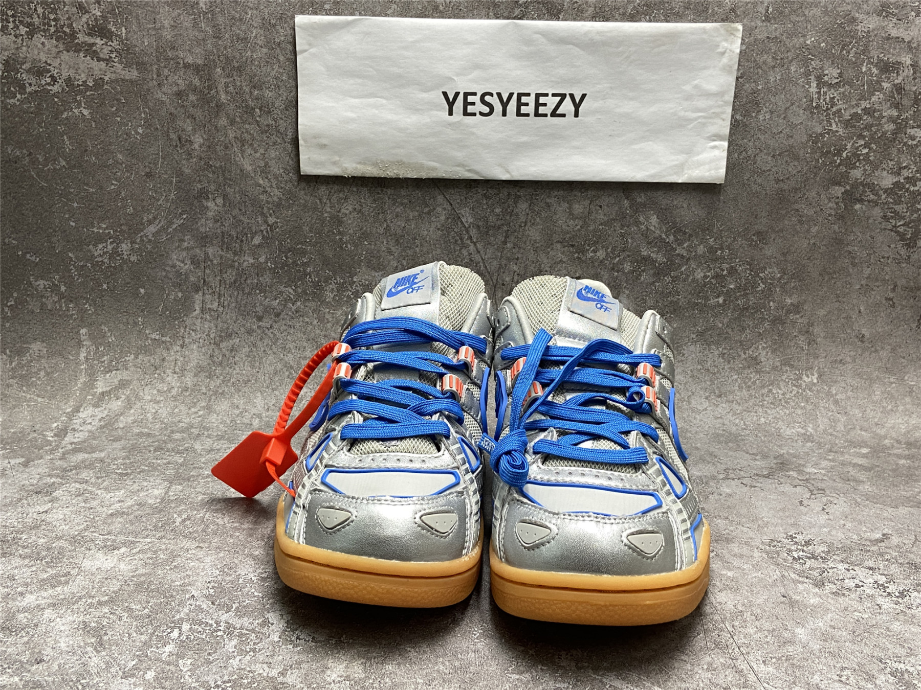 UA NIKE OFF-WHITE X AIR RUBBER DUNK UNIVERSITY BLUE