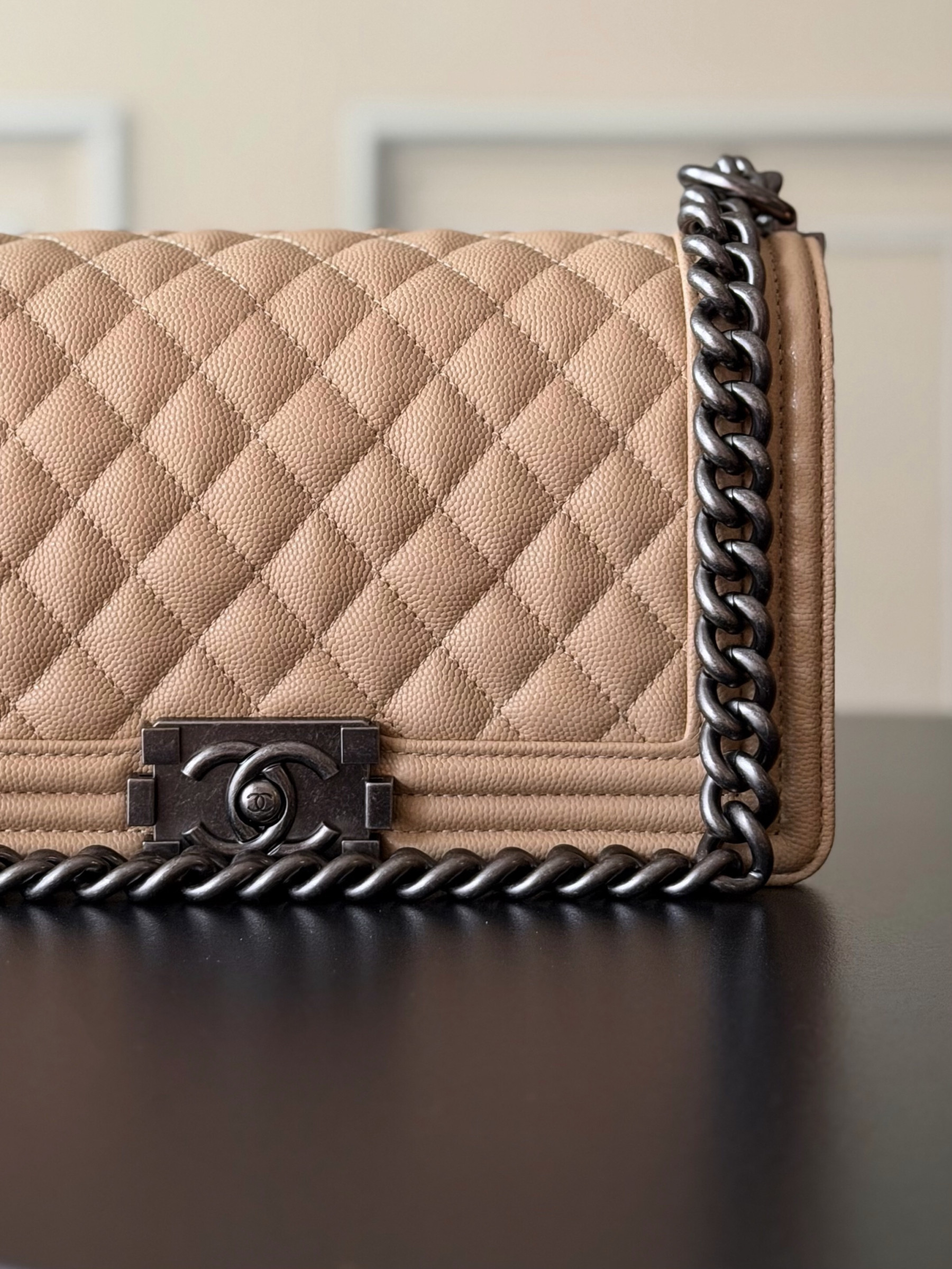 Ch**el Boy Handbag 15x25x9cm