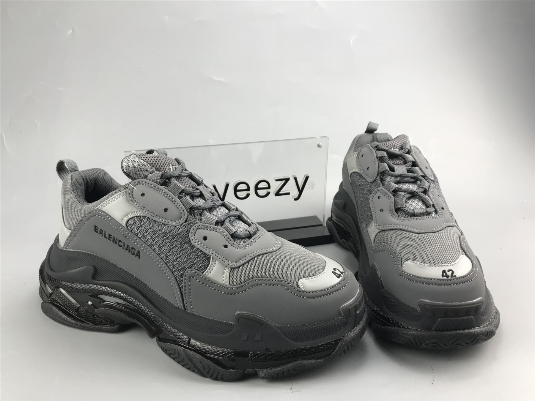 UA TRIPLE S CLEAR SOLE SNEAKER BLACK ASH
