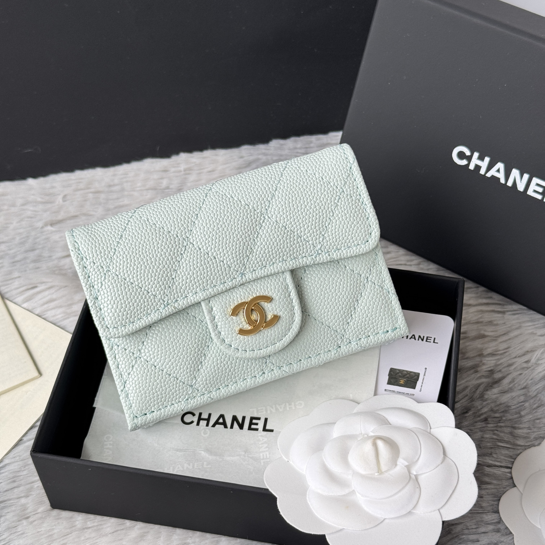 Ch**el card holder 10.5x7.5x3cm
