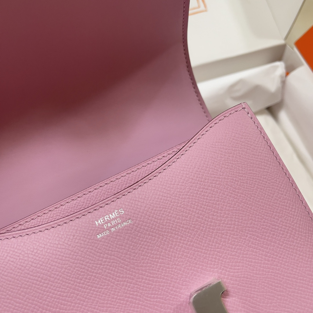 H**me5 Constance 19 Epsom Silver Hardware 7.25" x 6.25" x 2.25"