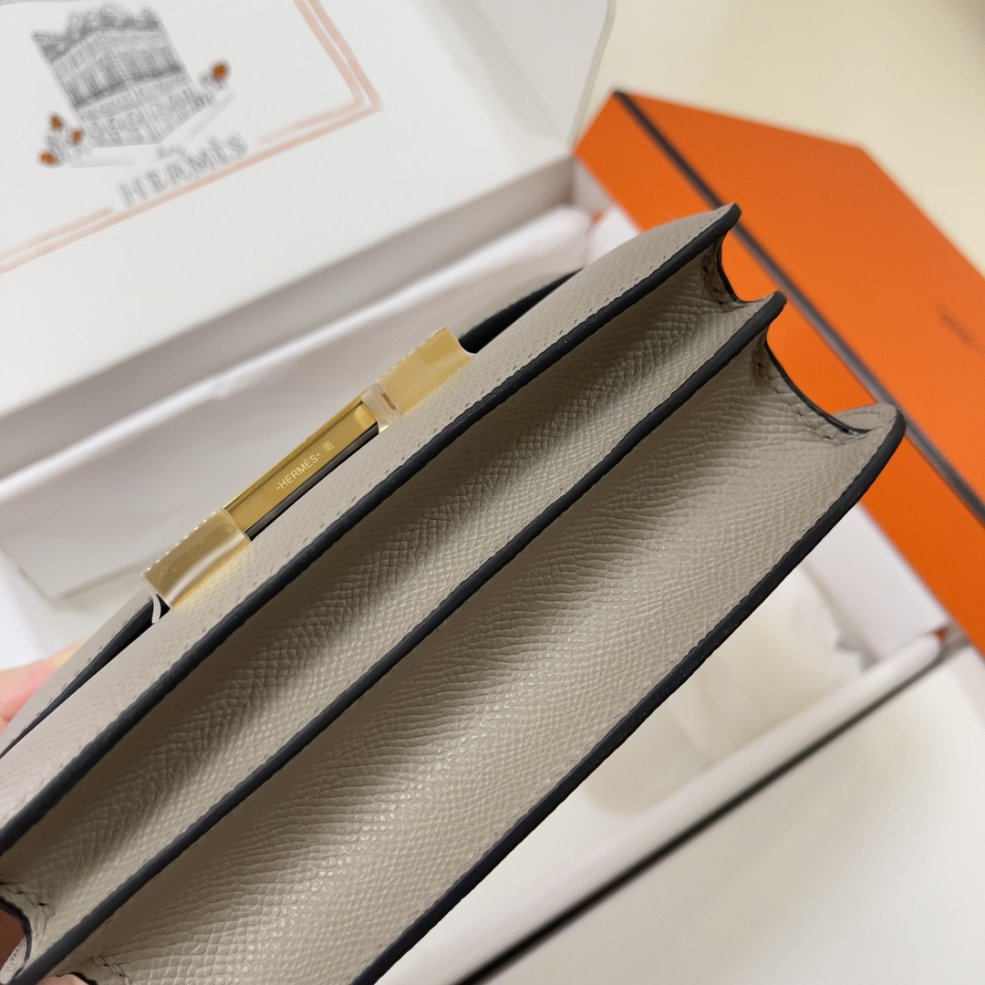 H**me5 Constance 19 Epsom Gold Hardware 7.25" x 6.25" x 2.25"