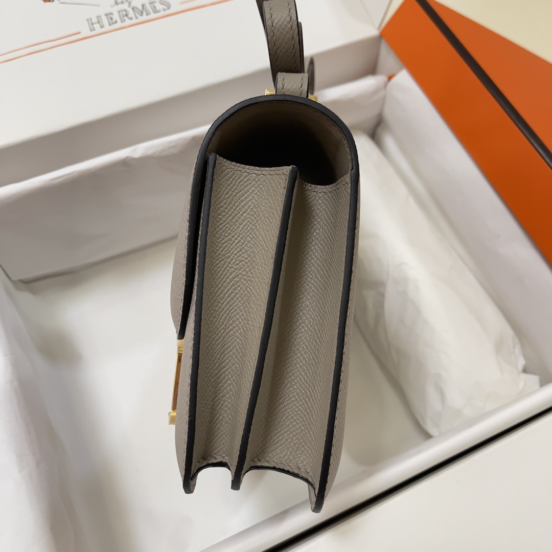 H**me5 Constance 19 Epsom Gold Hardware 7.25" x 6.25" x 2.25"