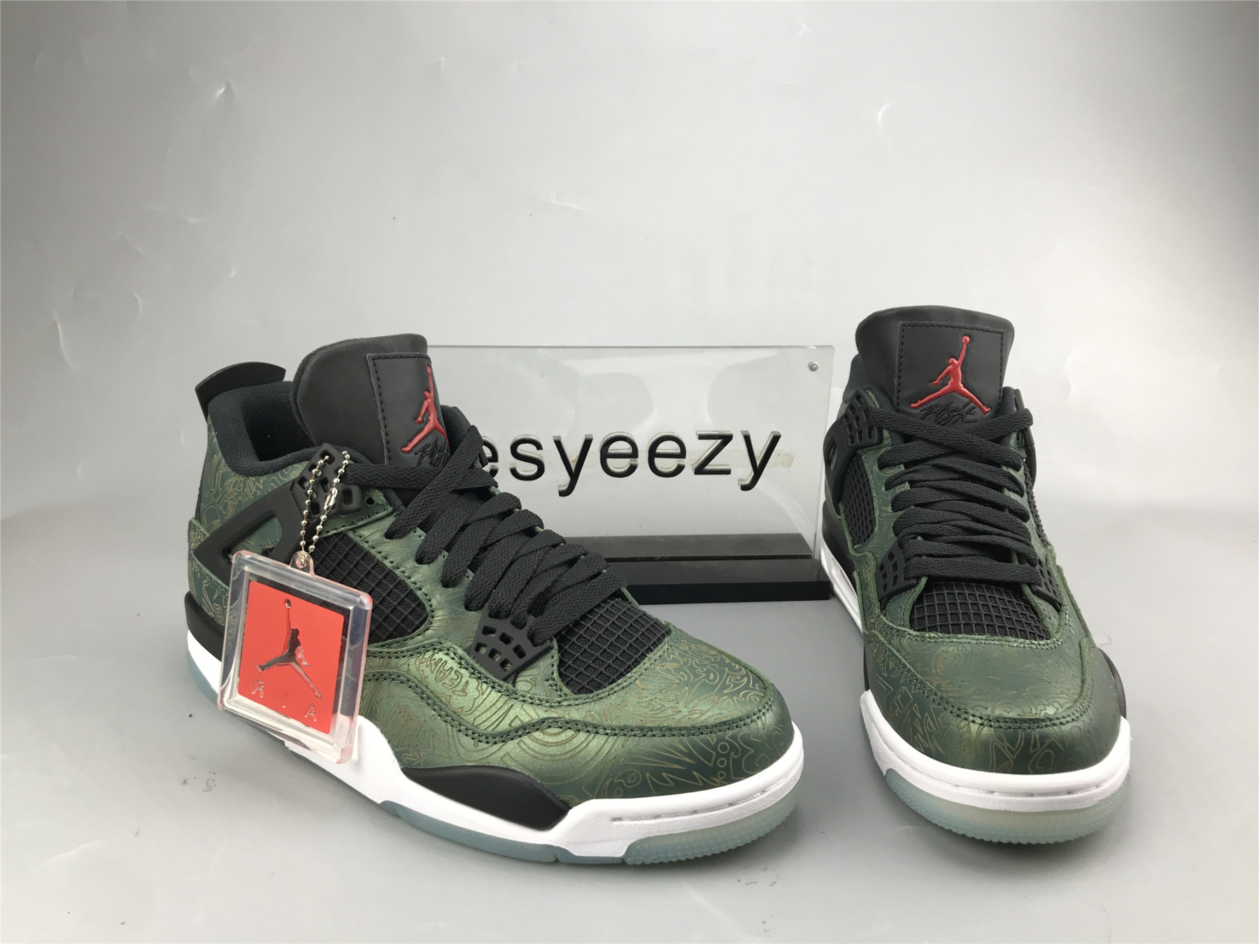 UA AIR JORDAN 4 RETRO LASER GREEN