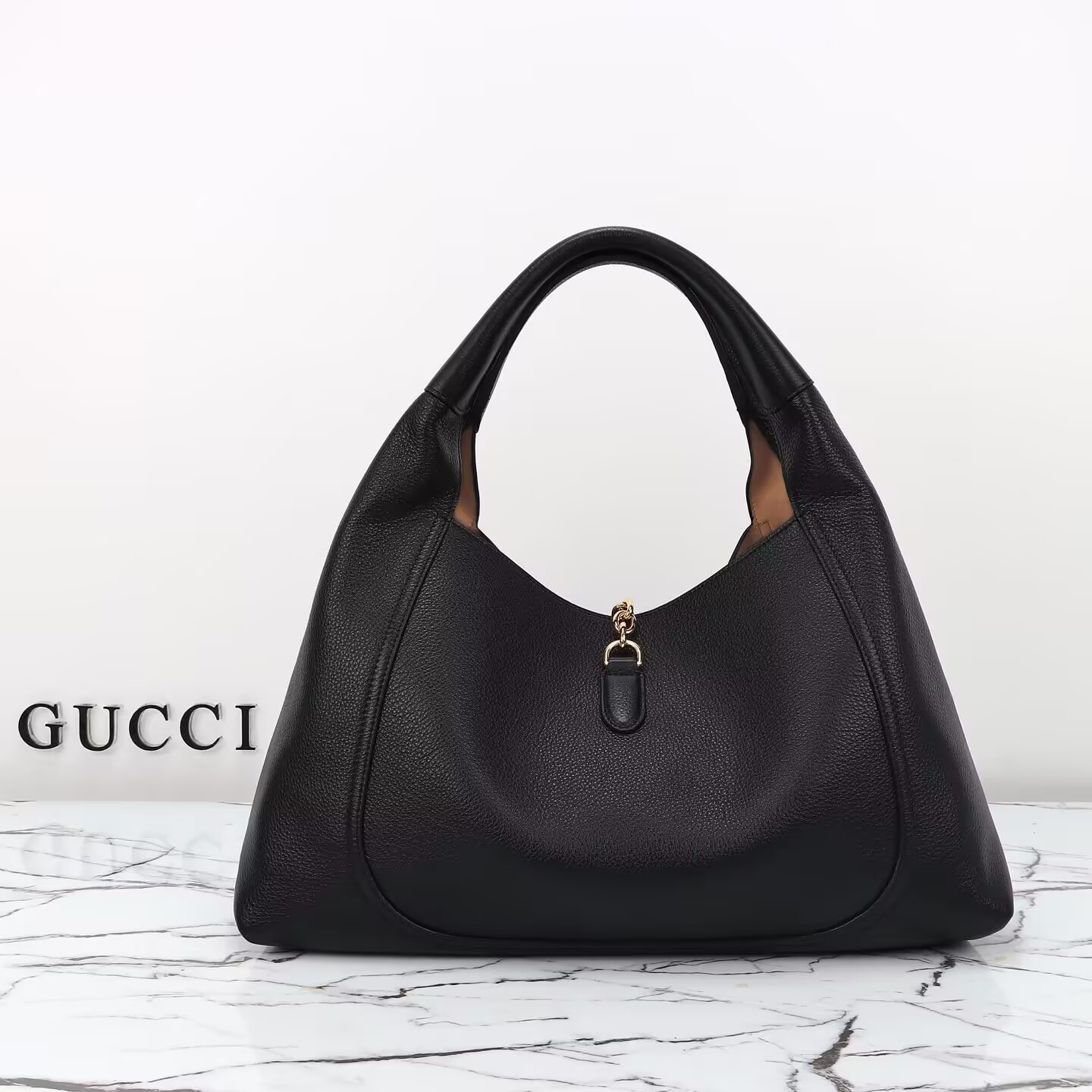 Gucci Softbit Maxi Shoulder Bag Black 46x26x16cm
