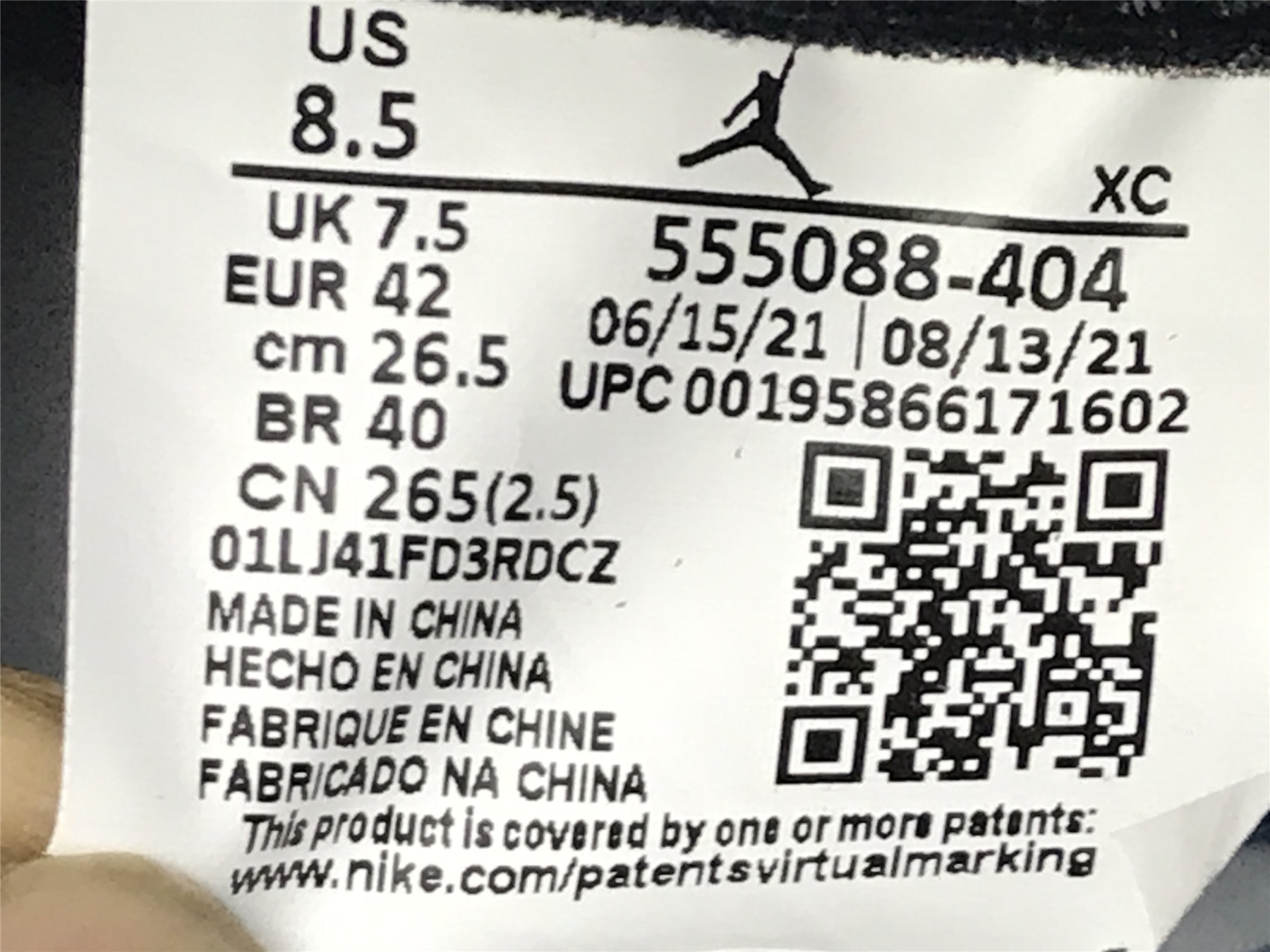 UA AIR JORDAN 1 RETRO HIGH OG 