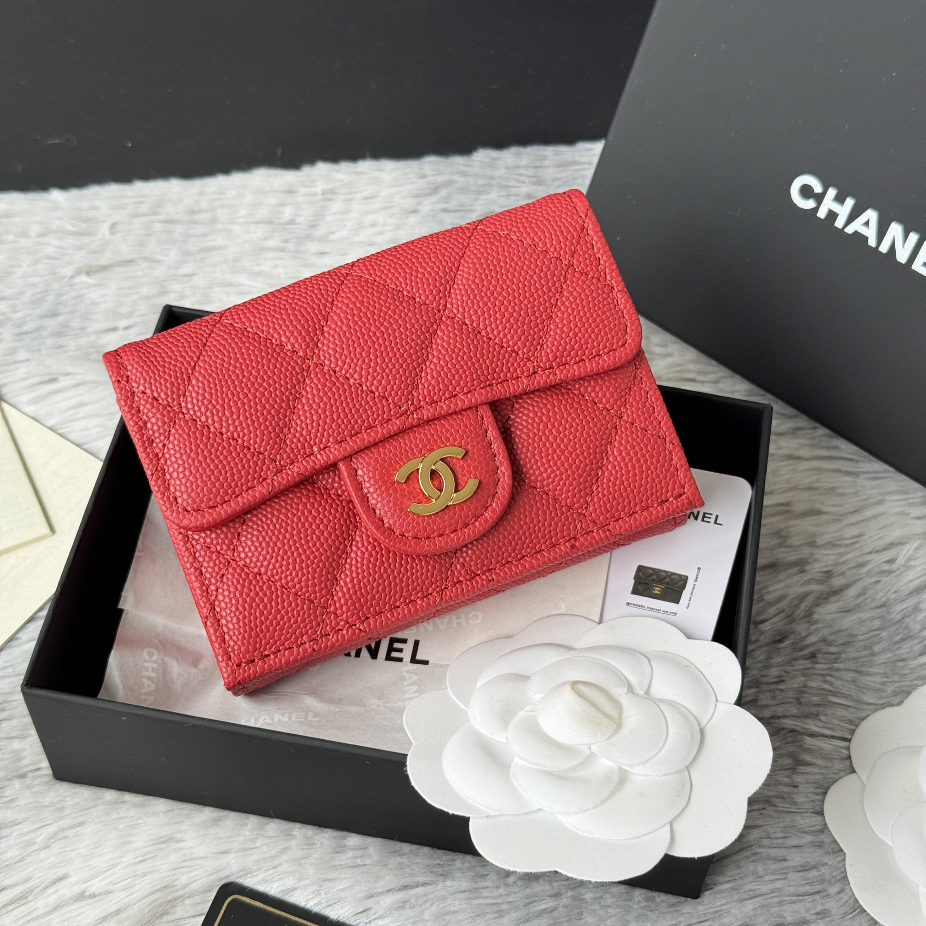 Ch**el card holder 10.5x7.5x3cm