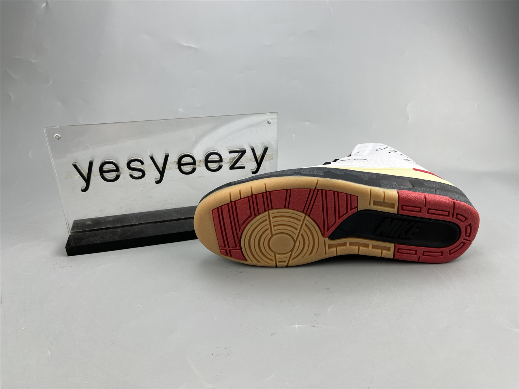 UA OFF WHITE X AIR JORDAN 2 LOW SP RED WHITE