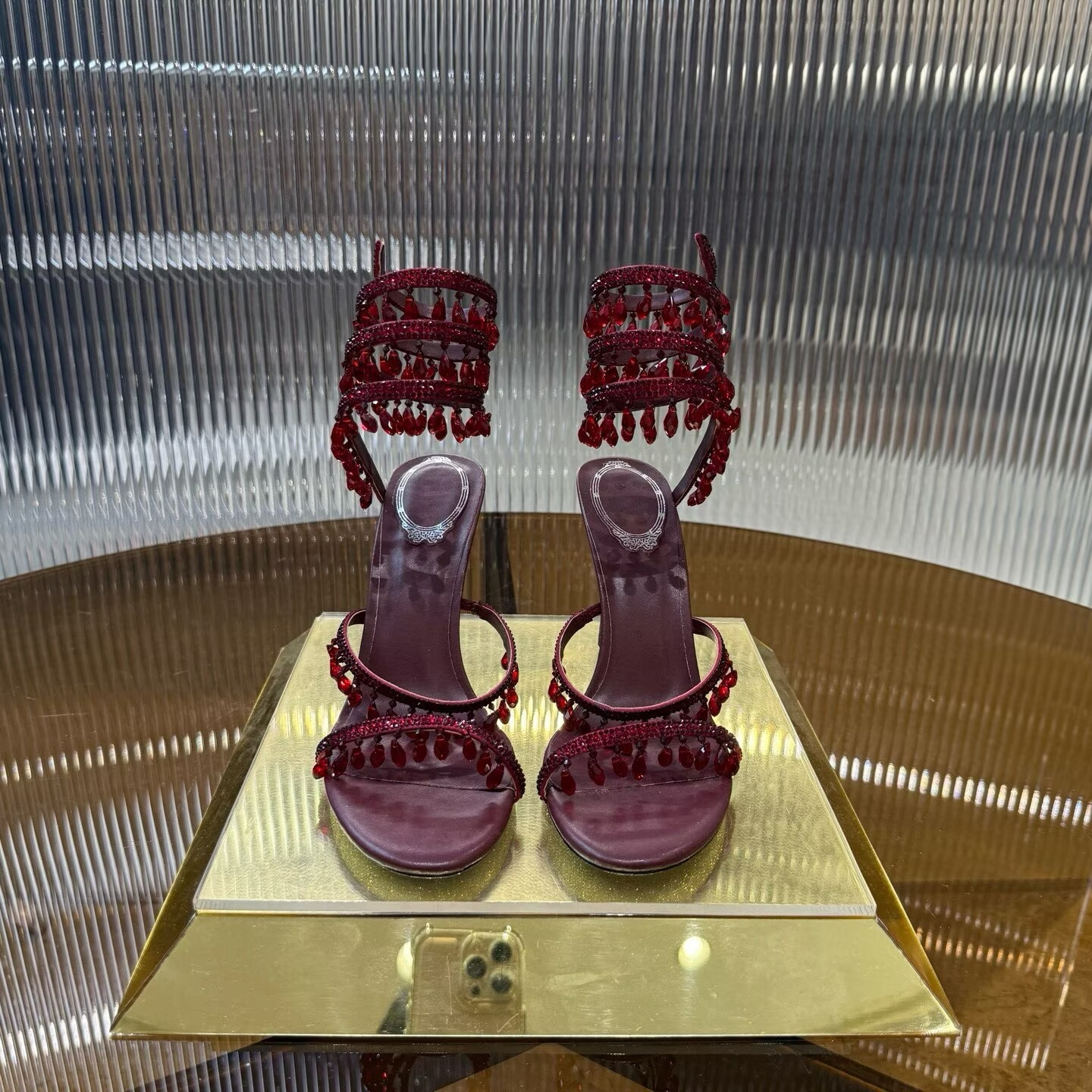 UA RENÉ CAOVILLA CHANDELIER SANDAL 95mm