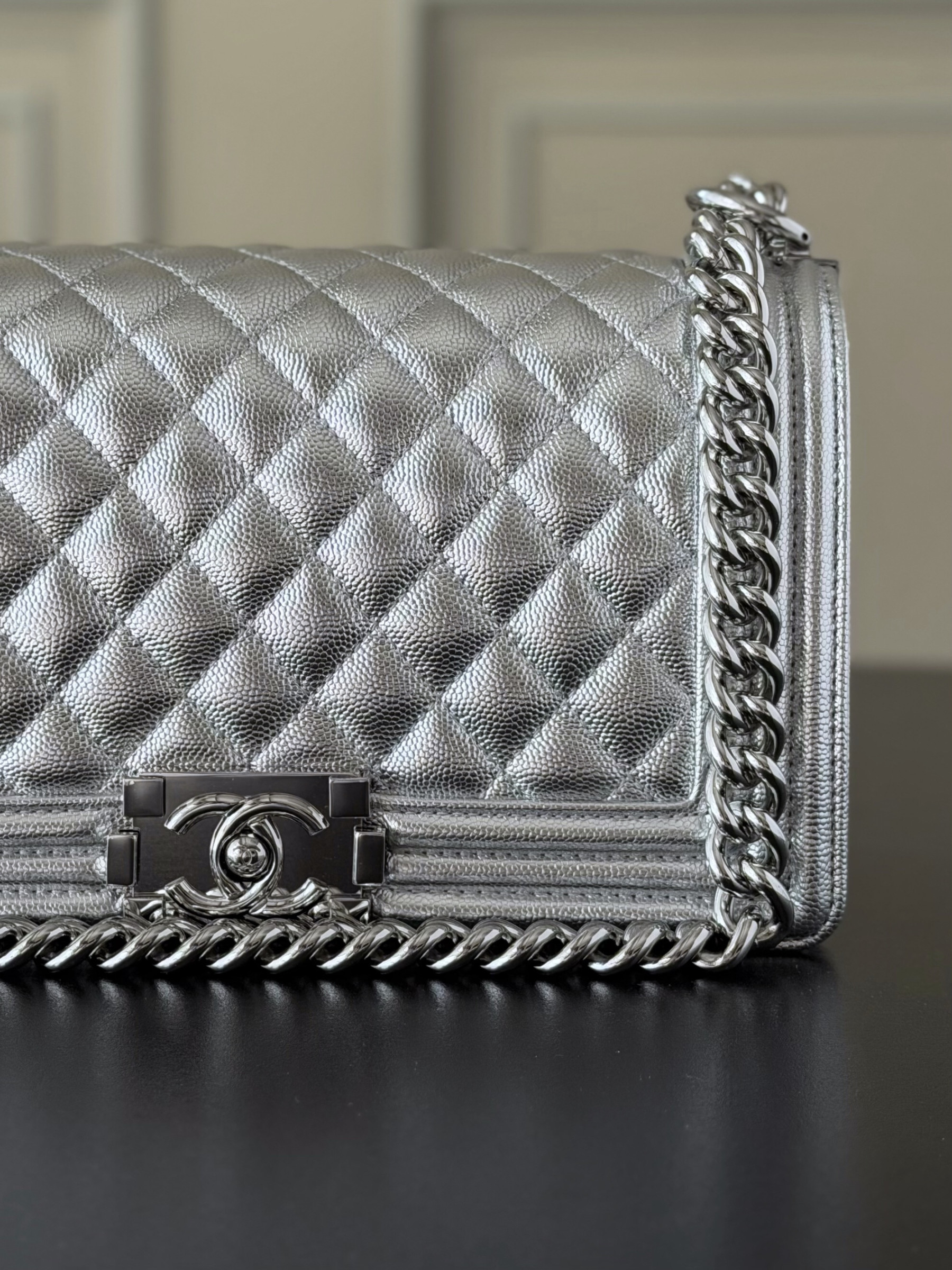 Ch**el Boy Handbag 15x25x9cm