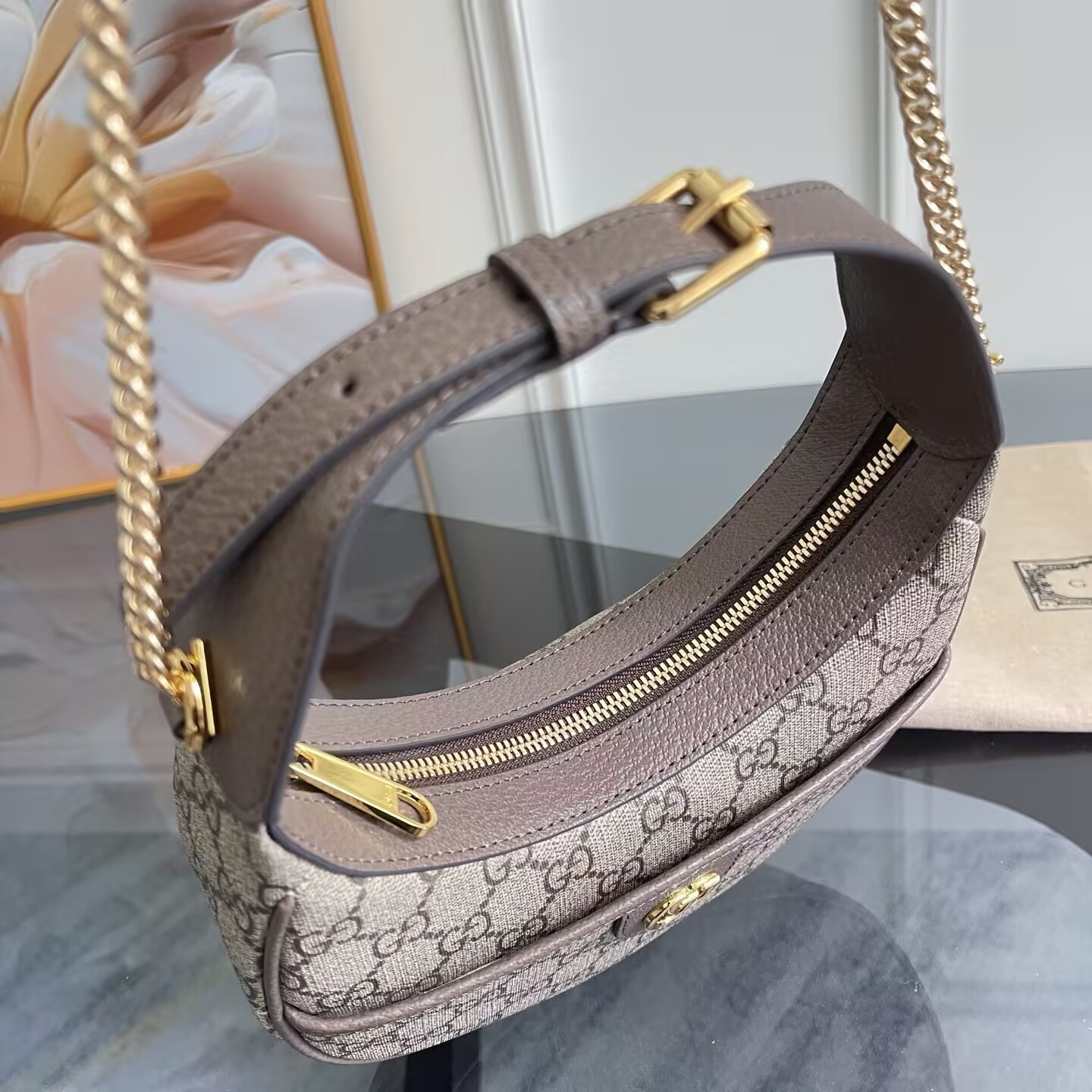 Gucci Ophidia Mini GG Canvas Shoulder Bag 20x14.5x4cm