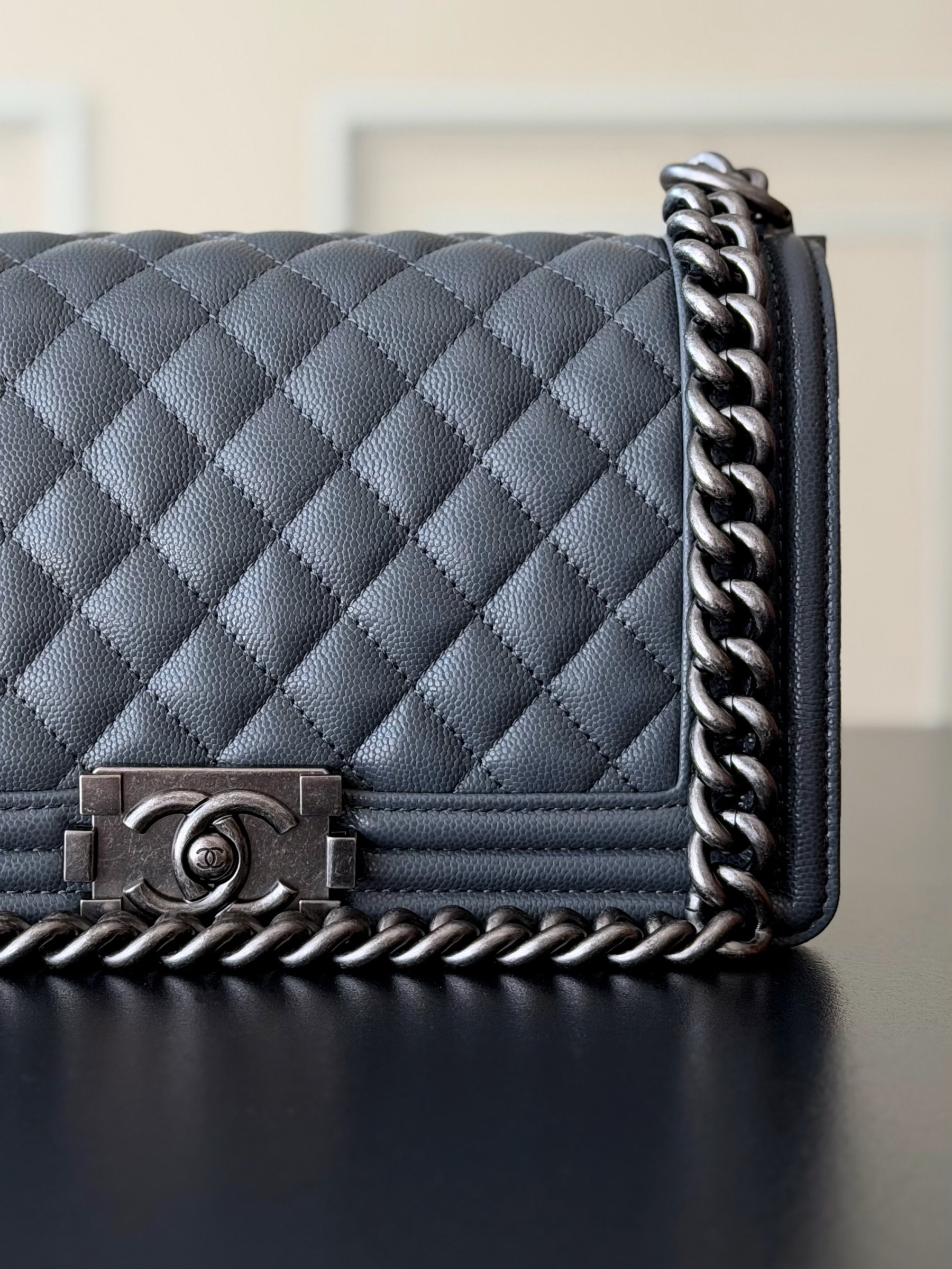 Ch**el Boy Handbag 15x25x9cm