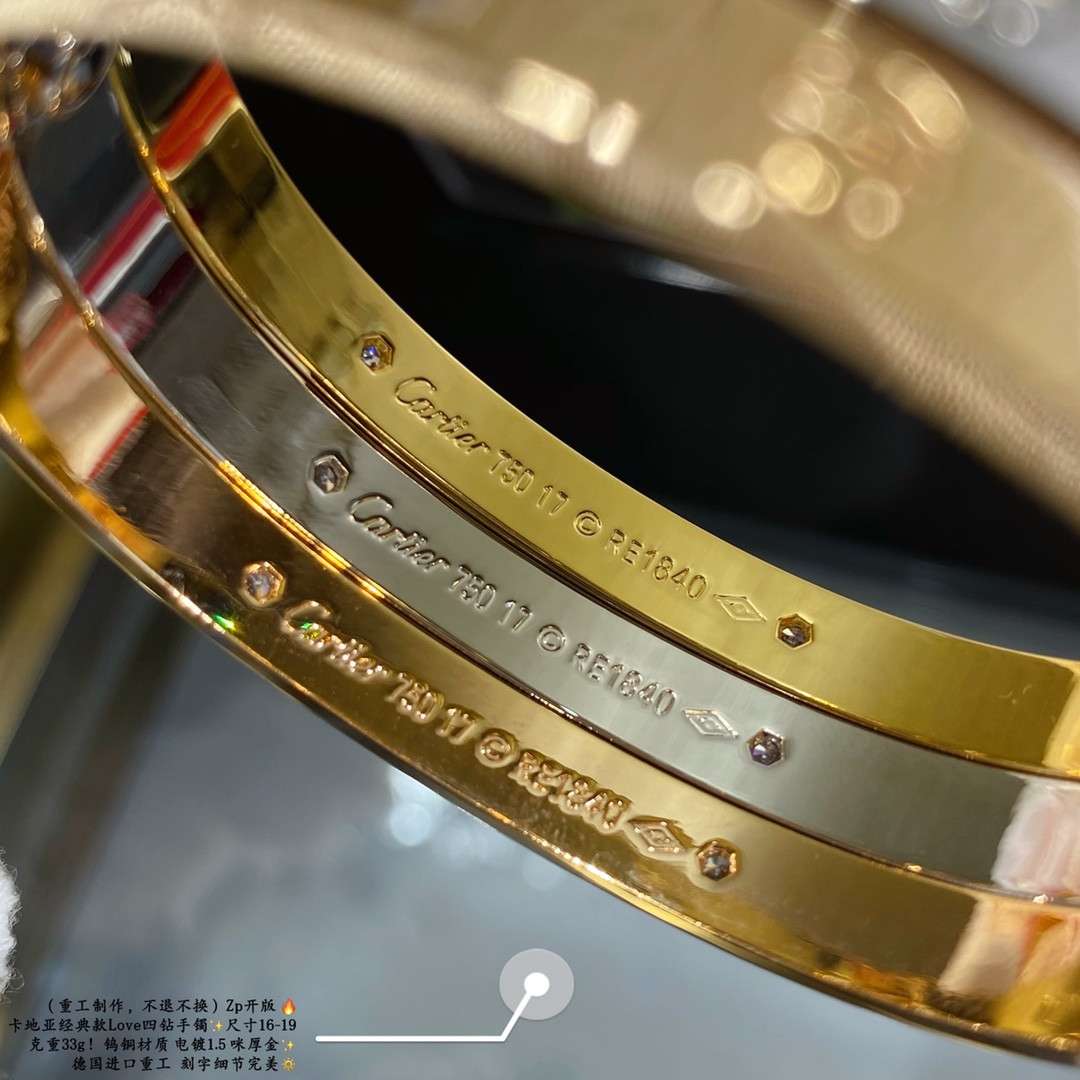 Ca*t1er Love four D1am0nd Bracelet(No returns or exchanges accepted)