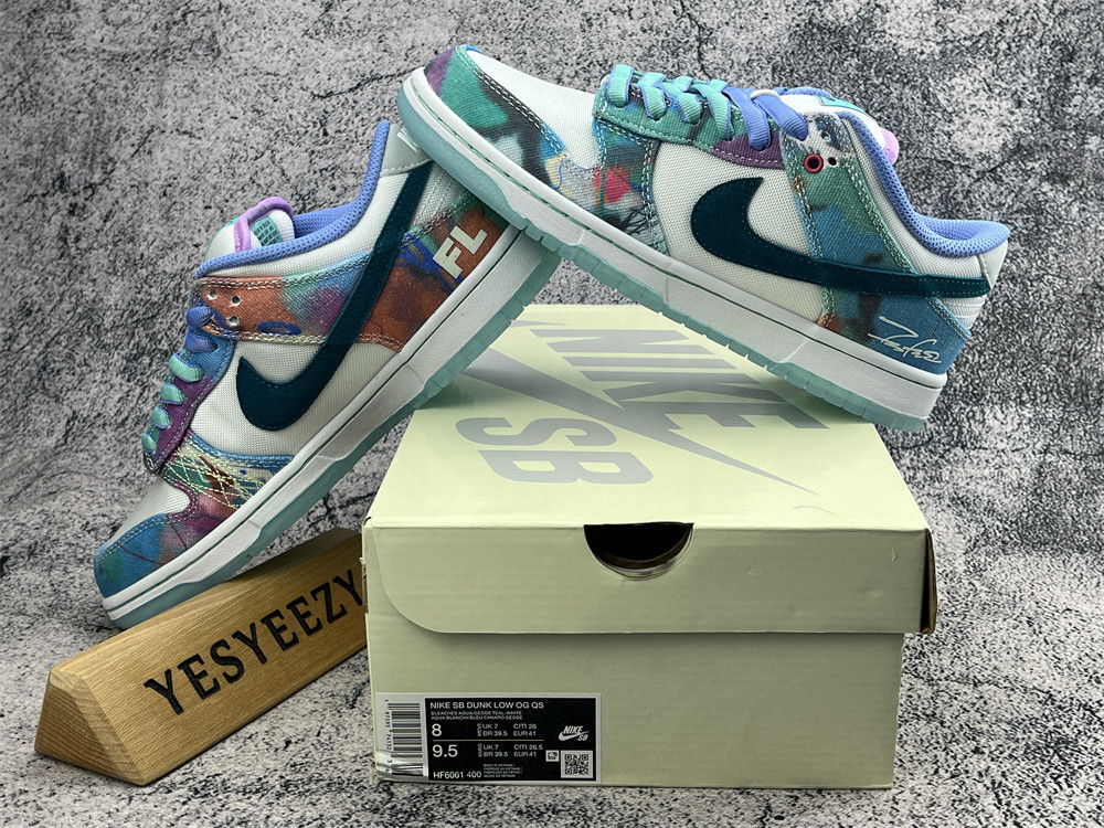 UA Nike SB Dunk Low Futura Laboratories Bleached Aqua
