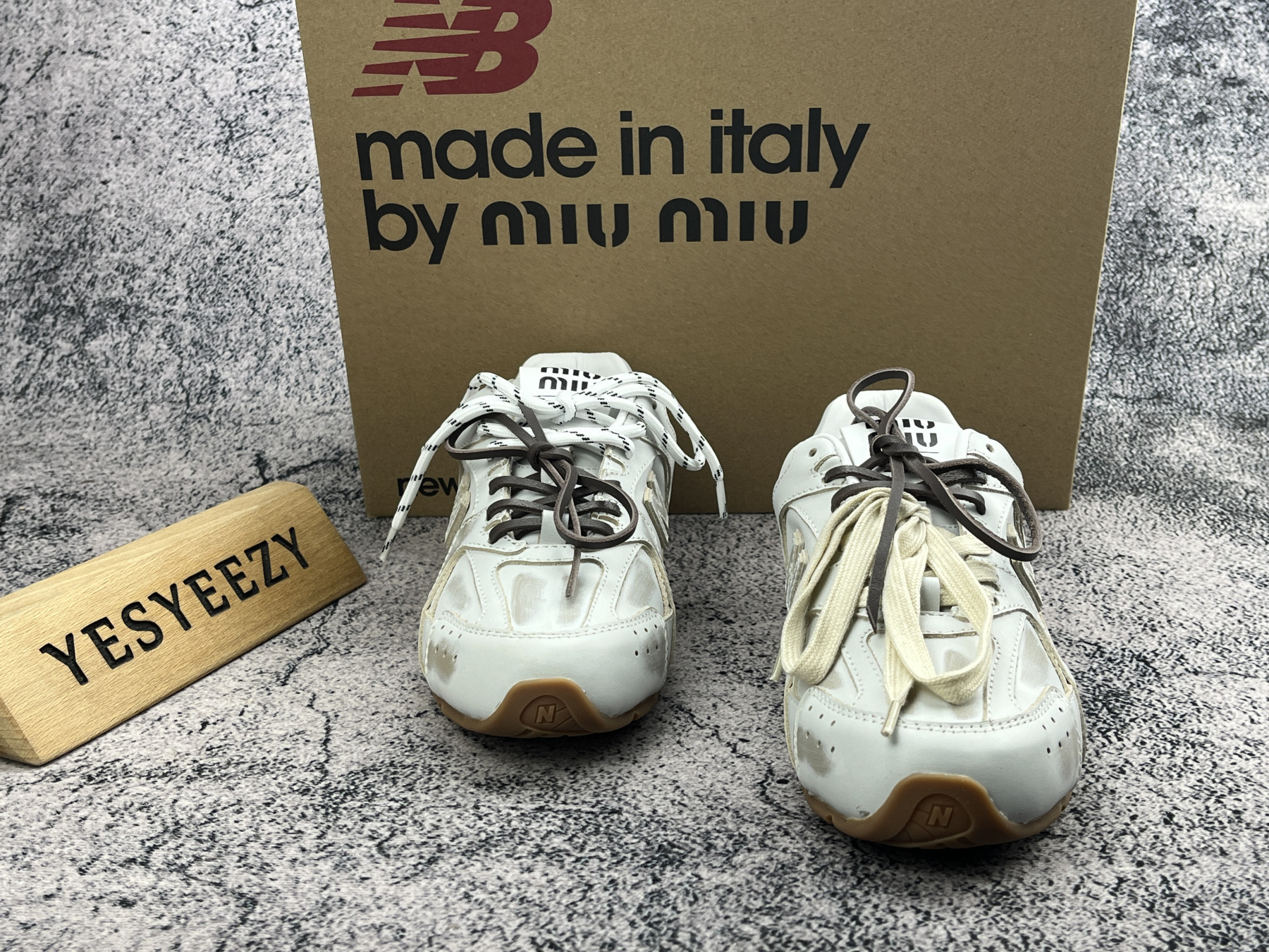 UA Miu Miu x New Balance 530 SL leather sneakers