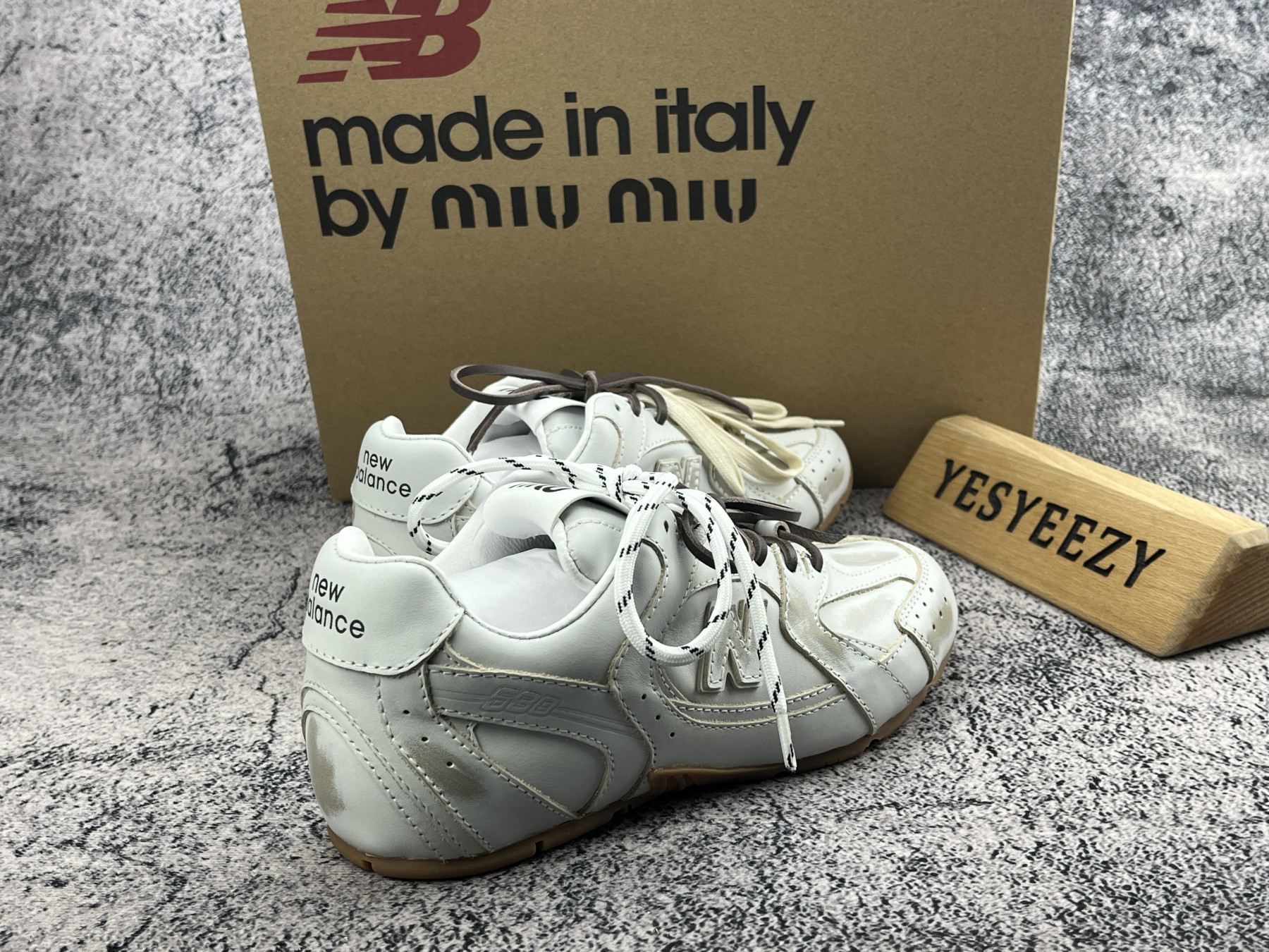UA Miu Miu x New Balance 530 SL leather sneakers