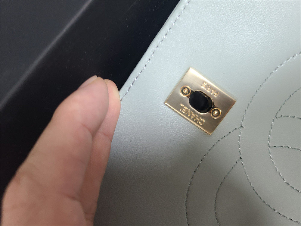 Ch**el FLAP BAG WITH TOP HANDLE 6.6 × 9.8 × 4.7 in