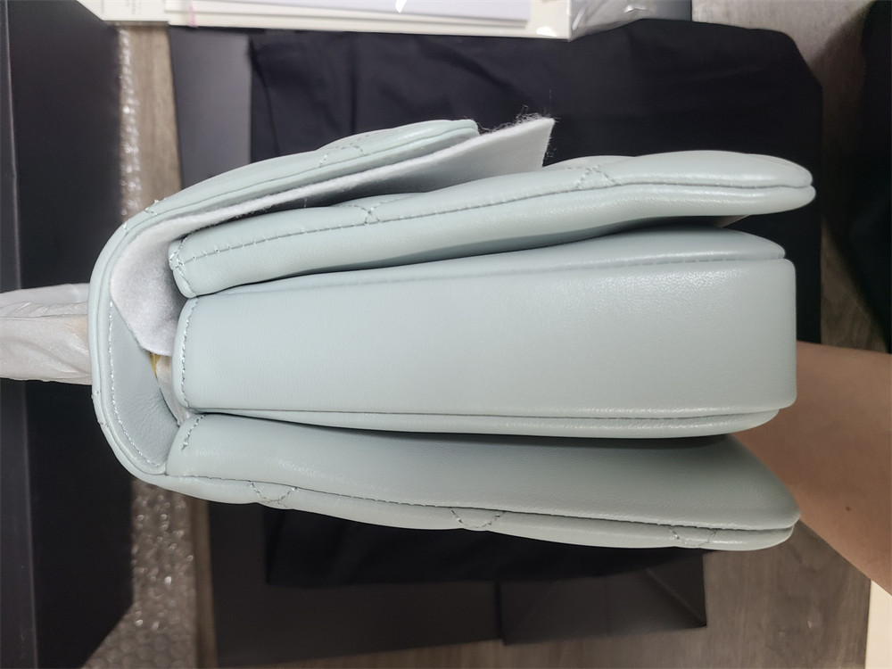 Ch**el FLAP BAG WITH TOP HANDLE 6.6 × 9.8 × 4.7 in