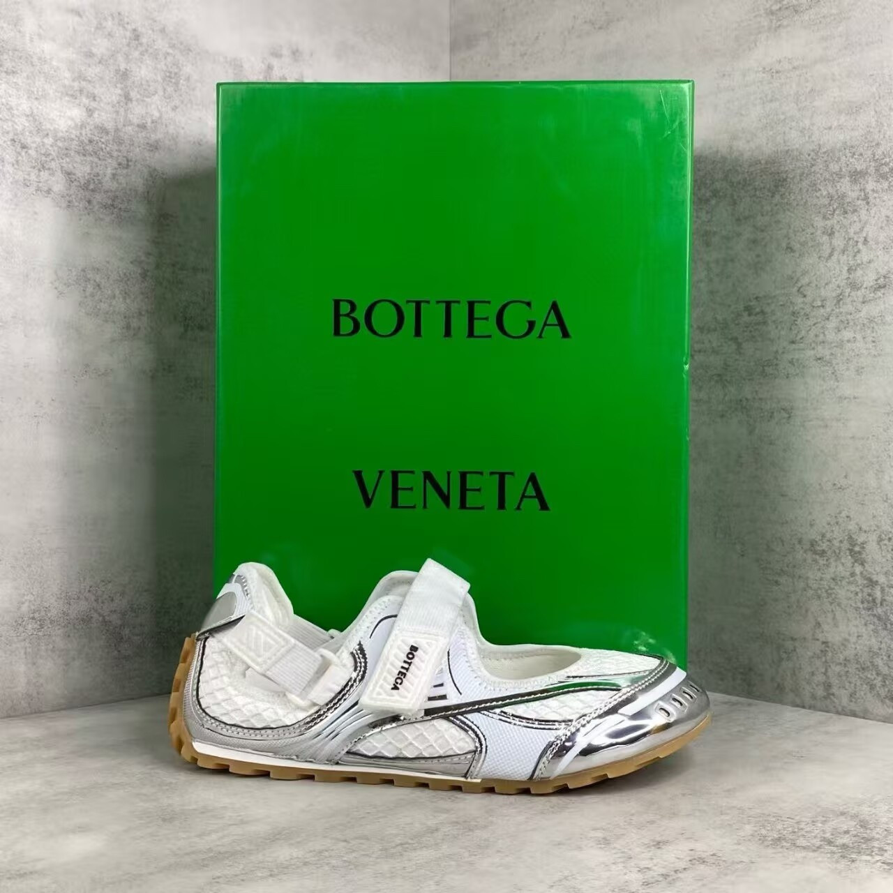 UA Bottega Veneta Orbit Flash Mary-Jane Sneaker