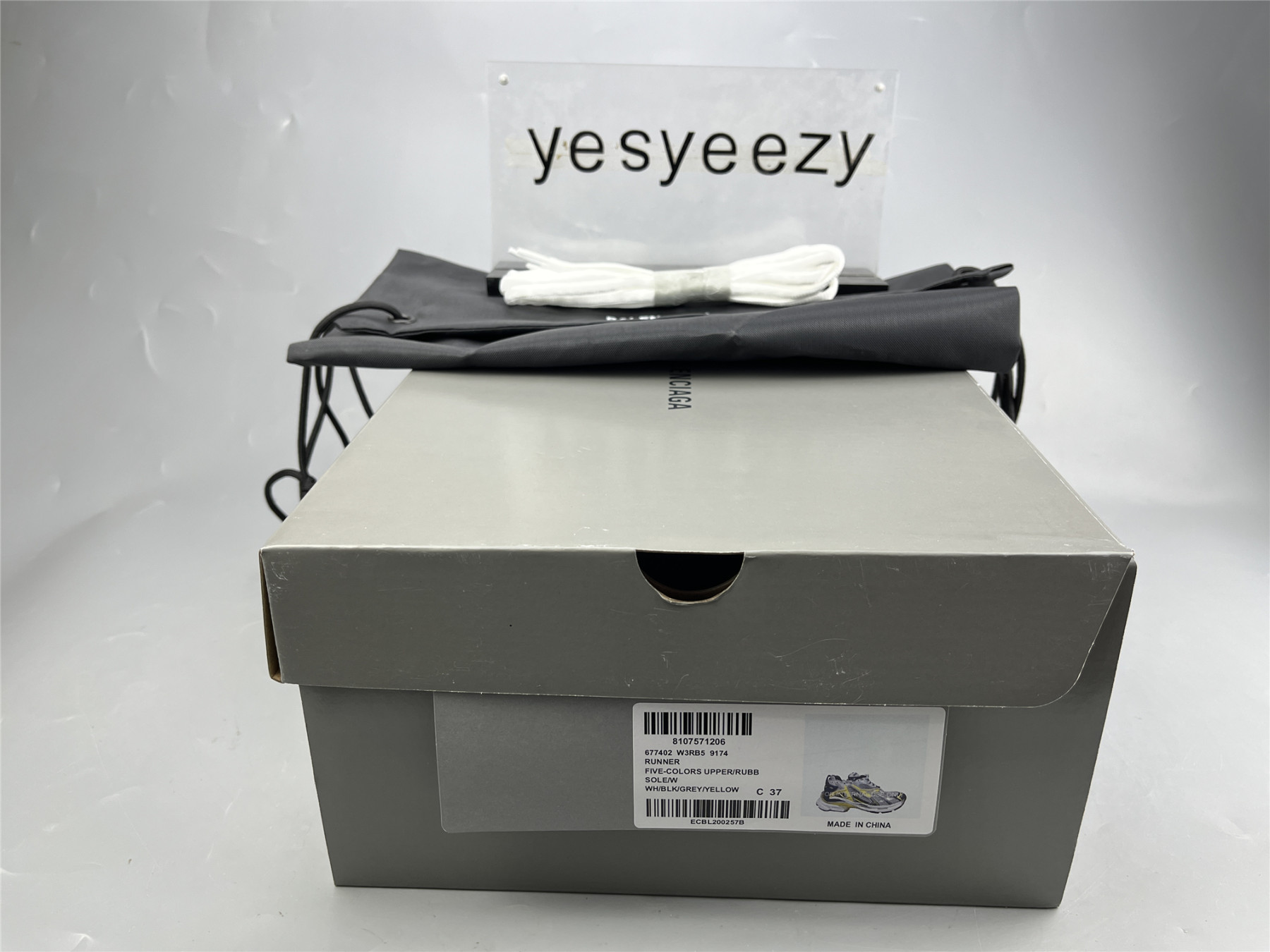 UA RUNNER BLK GREY YELLOW