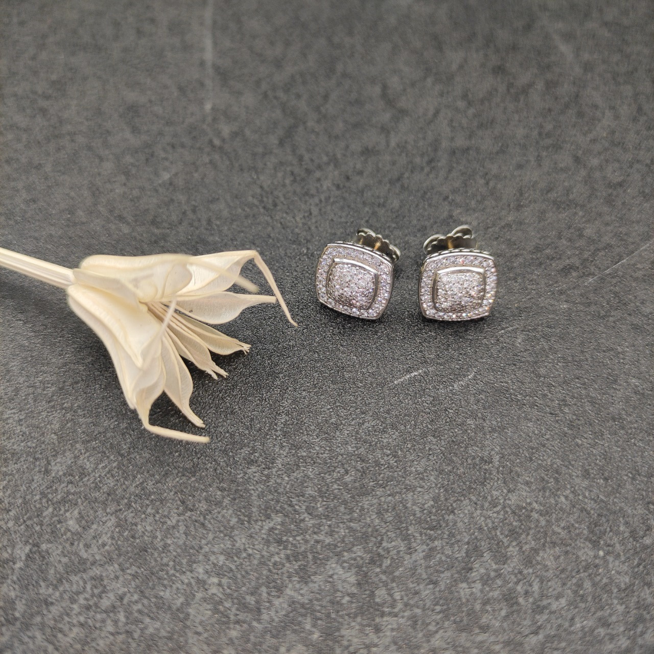 David Yurman Square D1am0nd Earrings