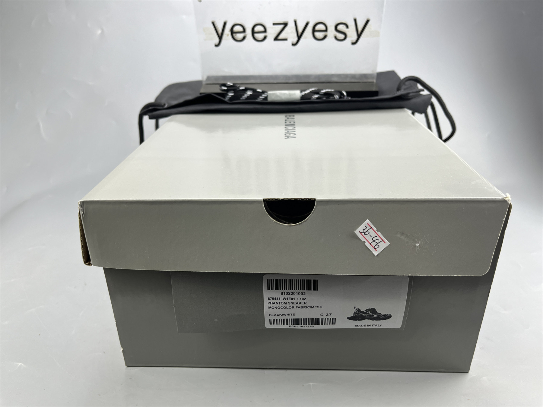 UA PHANTOM SNEAKER BLACK WHITE