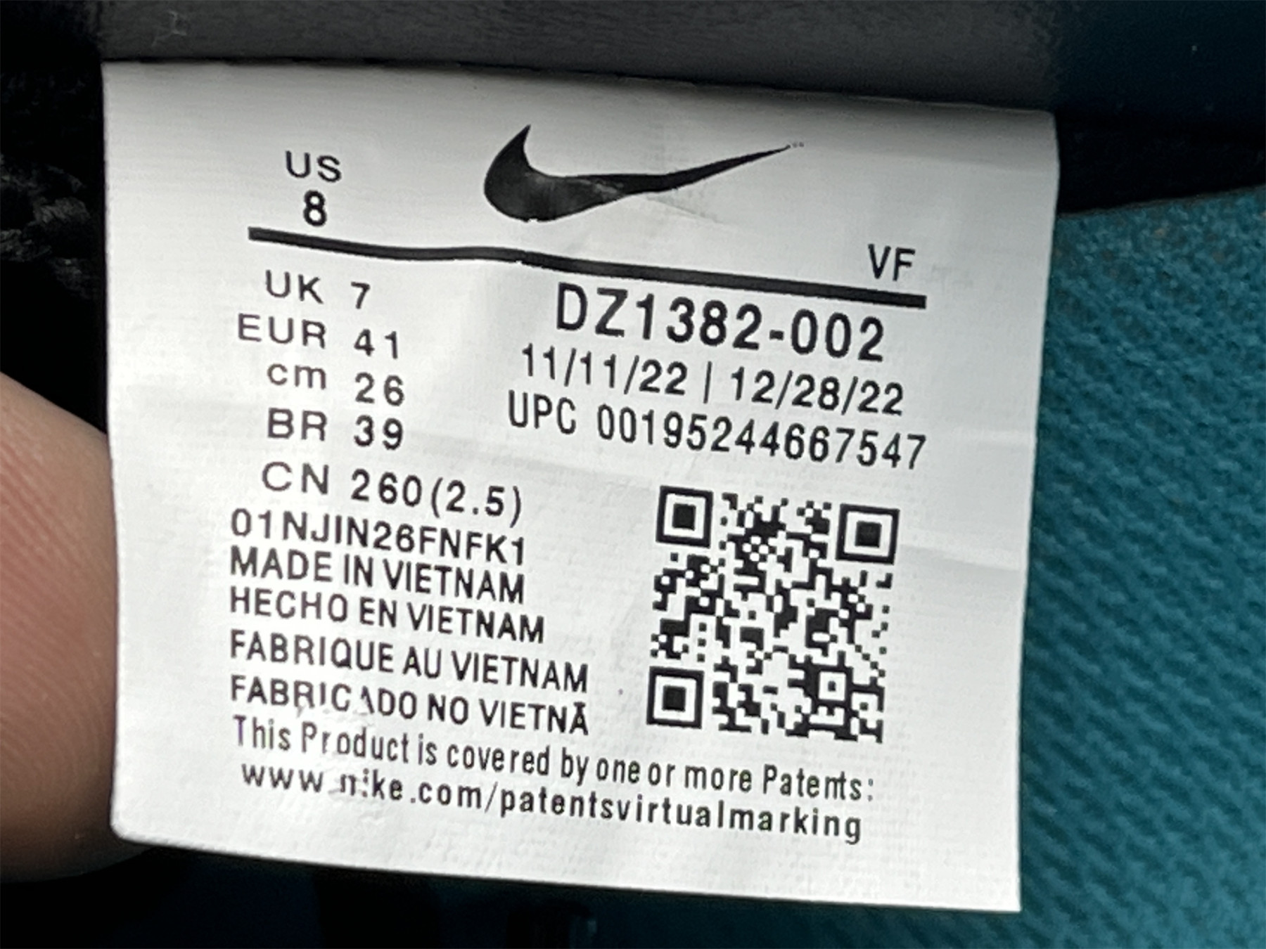 UA NIKE AIR FORCE 1 LOW TIFFANY & CO. X 1837