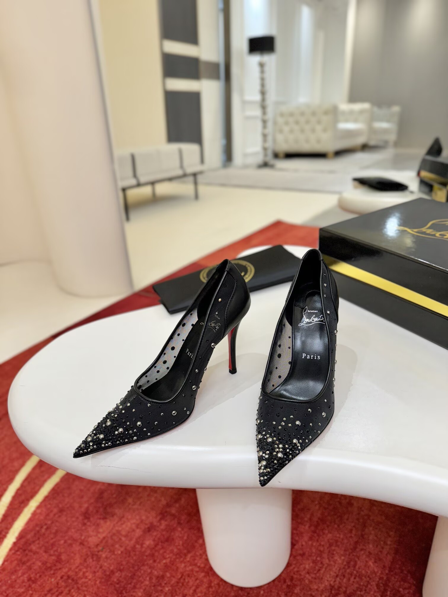 UA Christian Louboutin Miss Z Mesh Pumps 8.5cm Heel