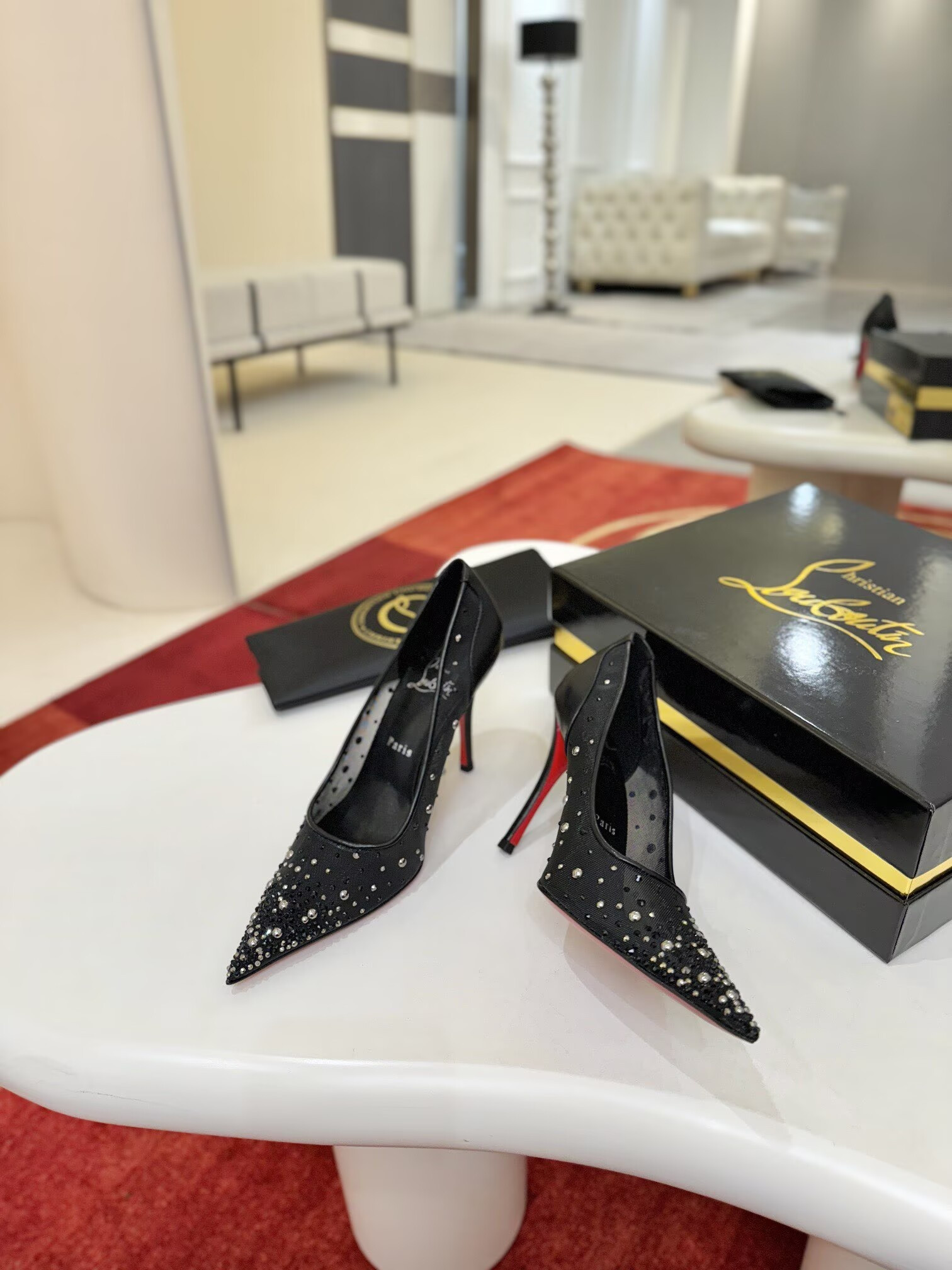 UA Christian Louboutin Miss Z Mesh Pumps 8.5cm Heel