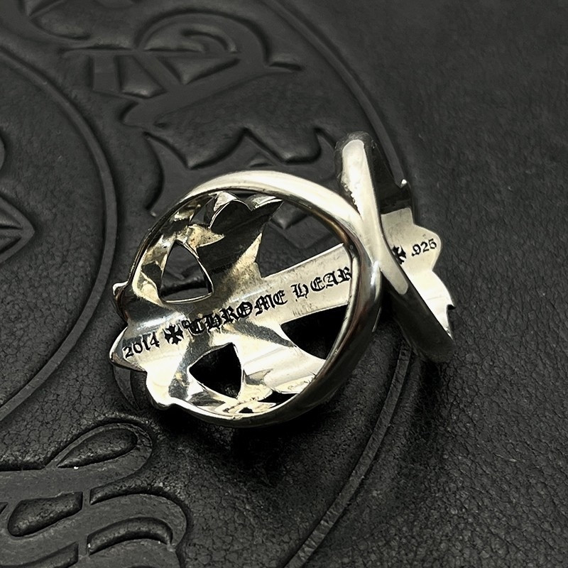 Ch*0me He**ts Cross Cutout Ring