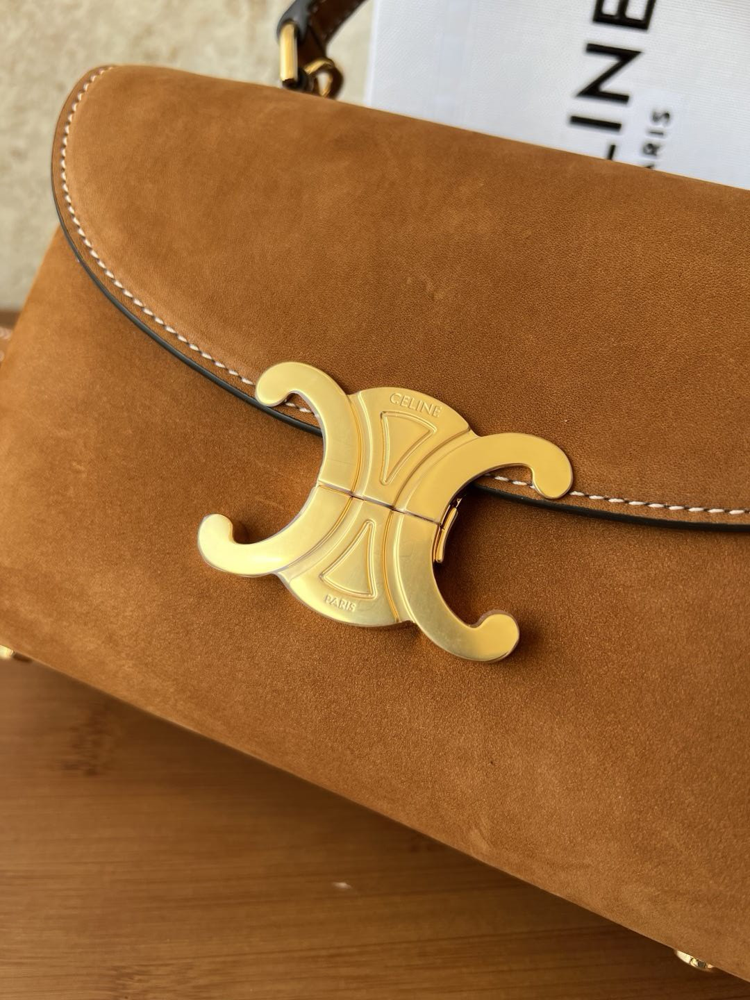 Ce1i*e Teen Nino Bag IN NUBUCK CALFSKIN 20.5x13x8cm