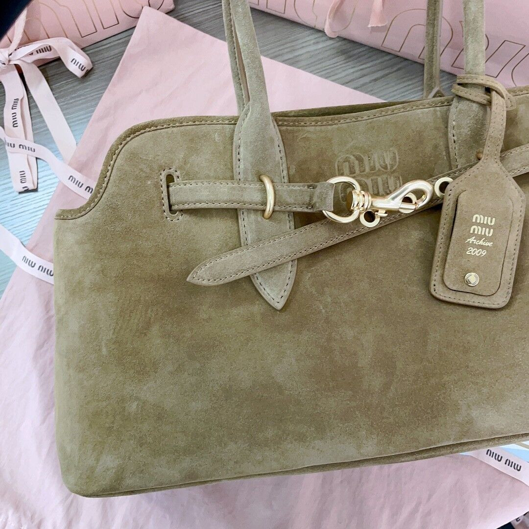Miu Miu Aventure Suede Bag 22.5x44x14.5cm