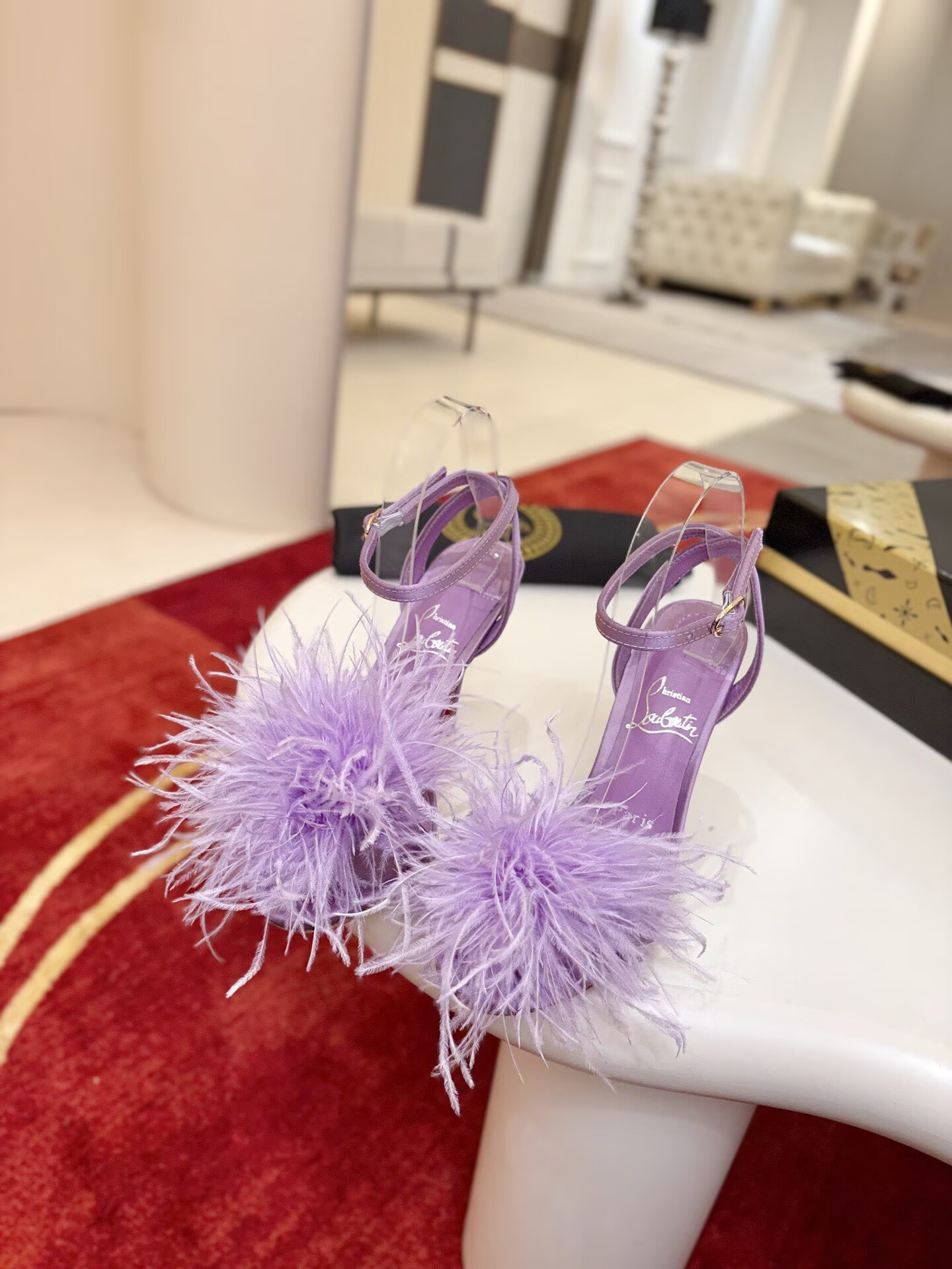 UA Christian Louboutin Patapompom Sandals