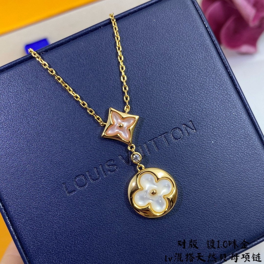 L0vis Vvtt0n Two-Flower Mandarin Duck Necklace