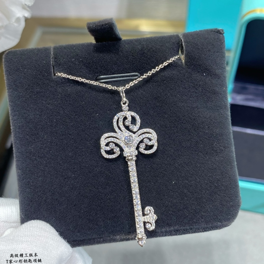 T*f*ny & Co. Heart Key Necklace Ag925