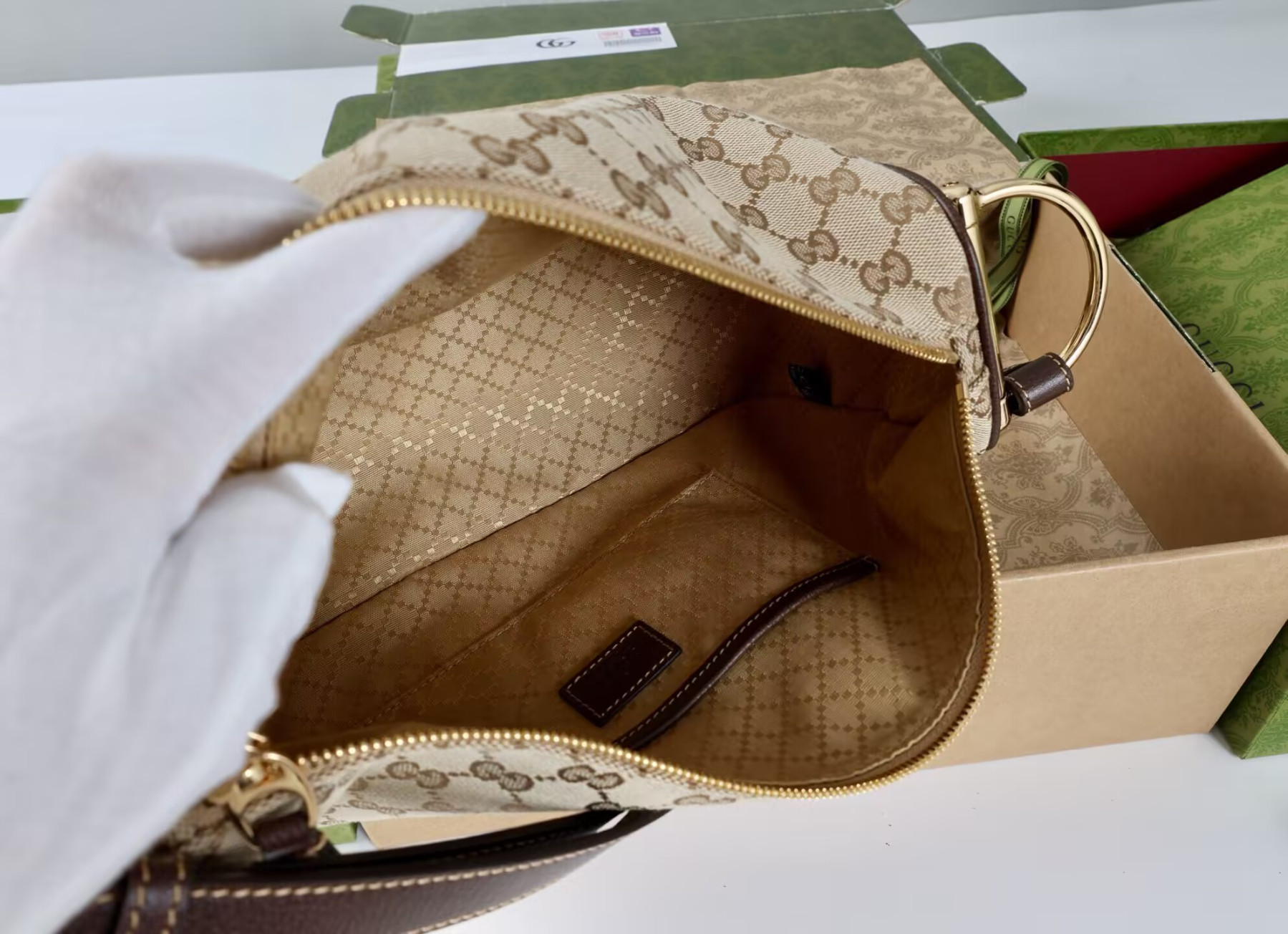 Gucci Half Horsebit Medium Shoulder Bag Without Box 31.5x17x12cm