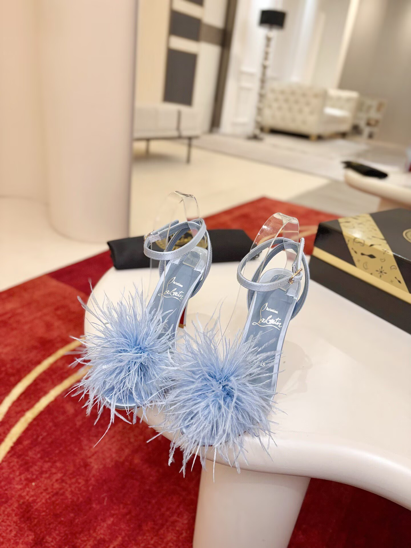 UA Christian Louboutin Patapompom Sandals
