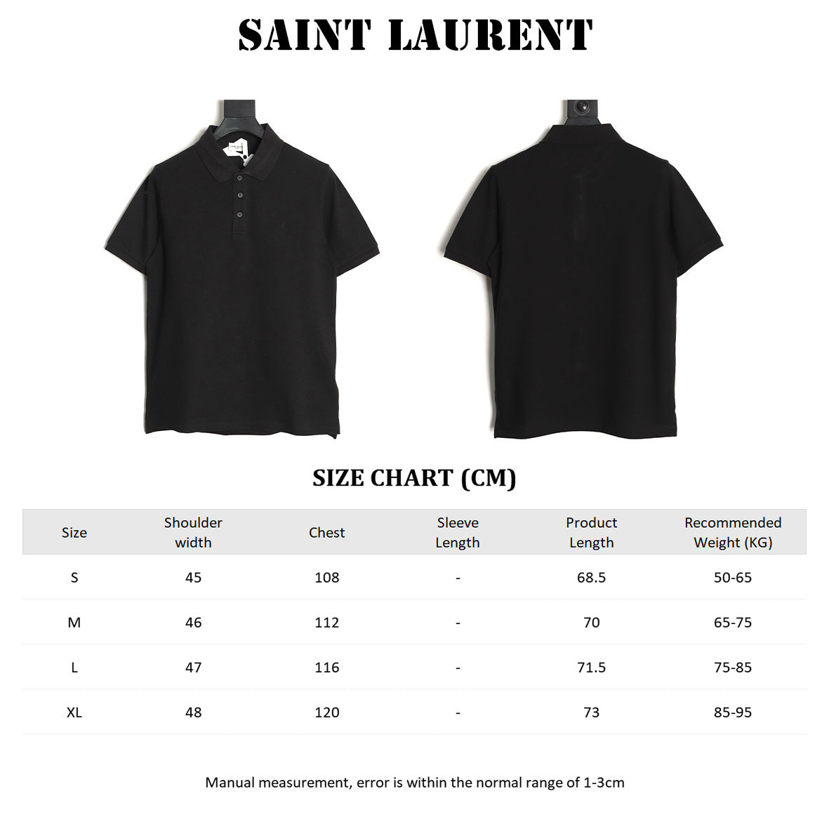 SAINT LAURENT YSL Short-sleeved Polo shirt