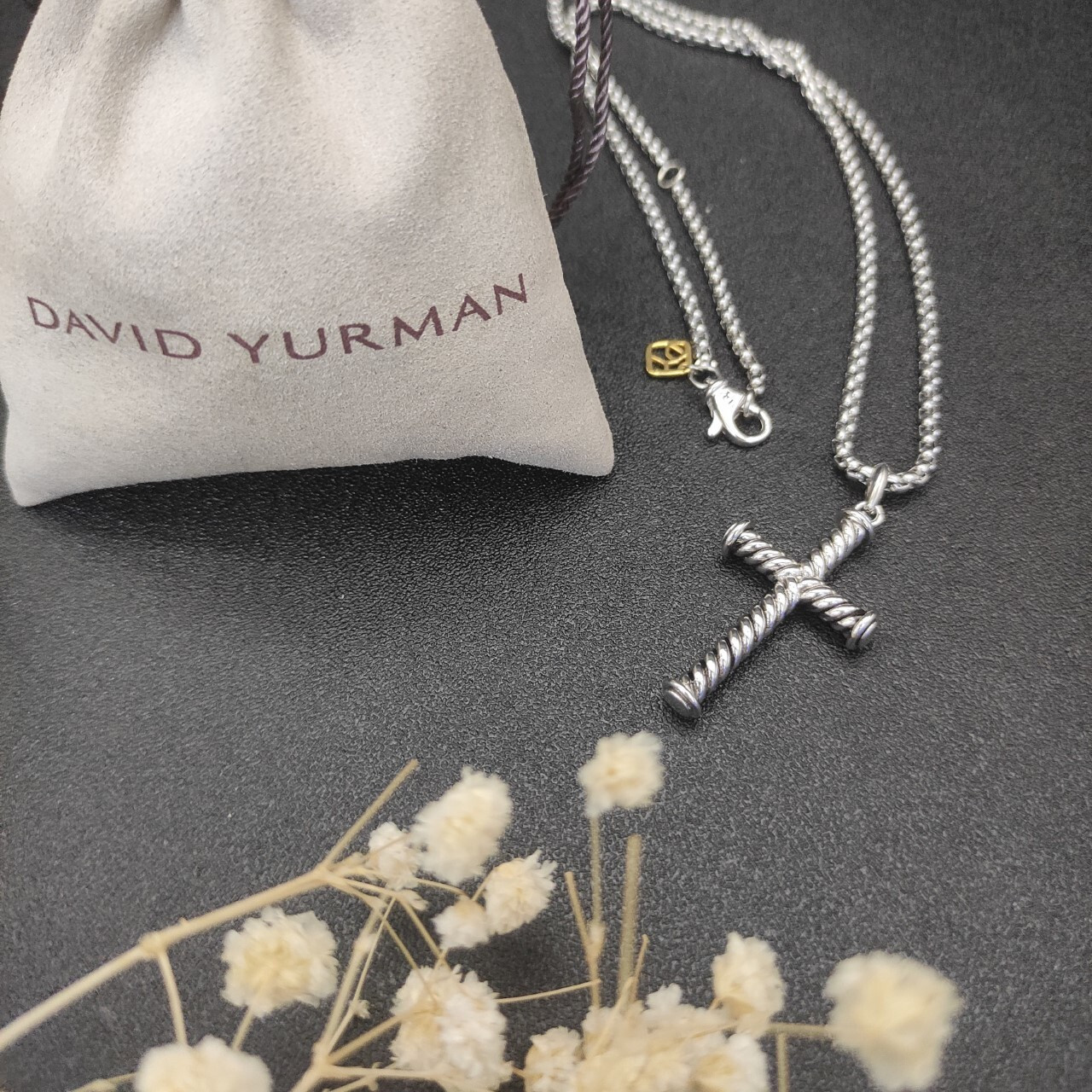David Yurman cross Necklace(Chain length 50+5cm delay chain Chain thickness 3mm)