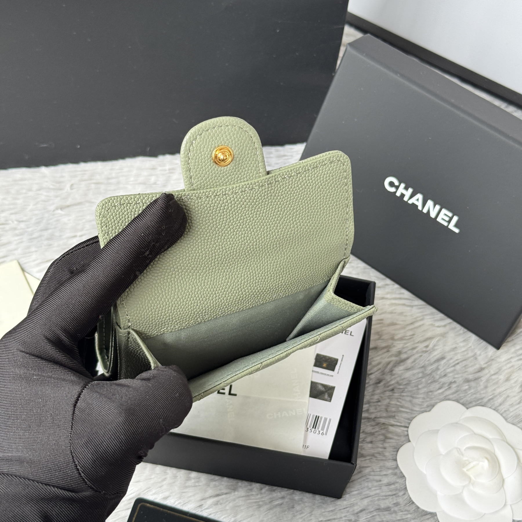 Ch**el card holder 10.5x7.5x3cm