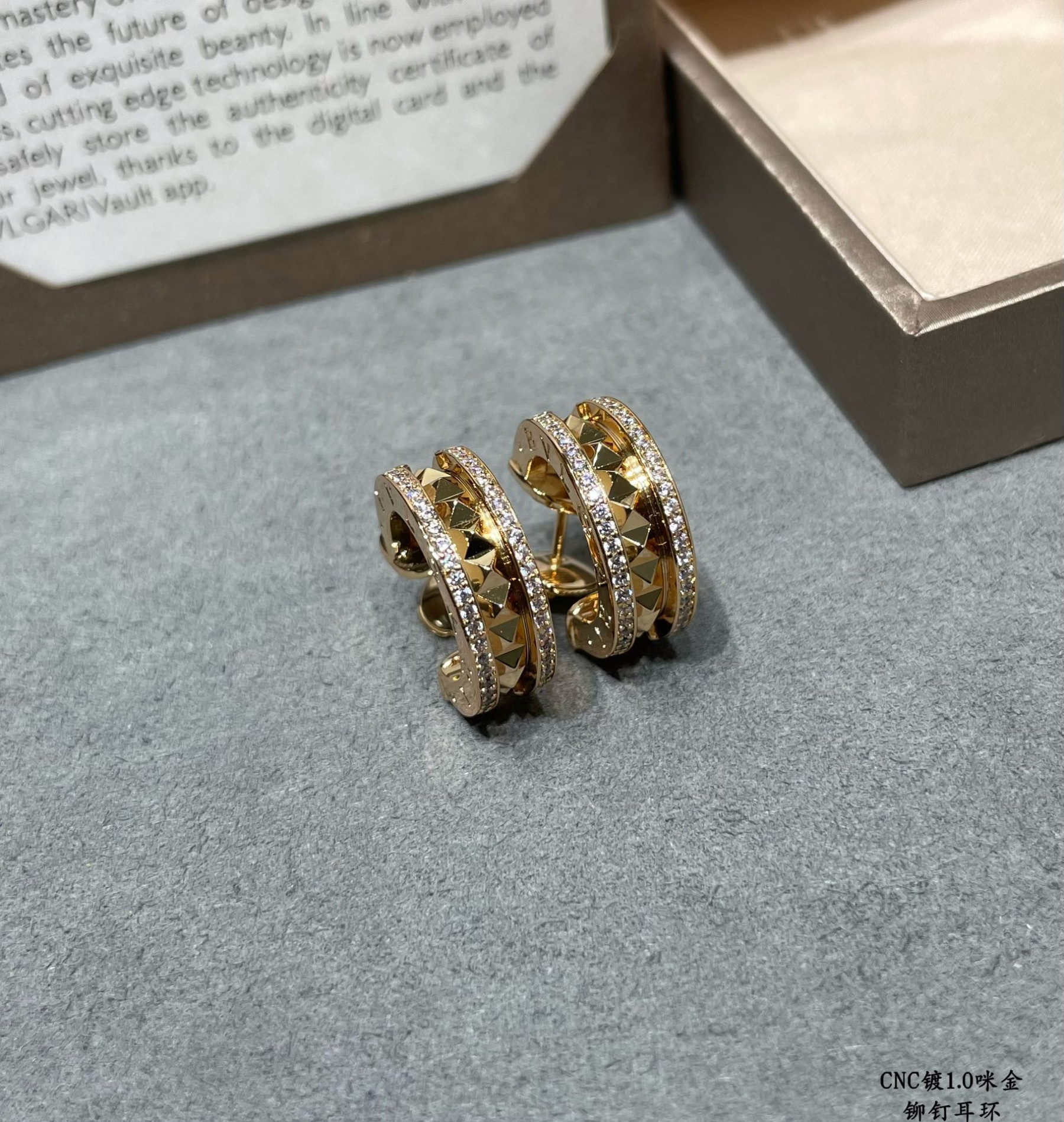 Bv1g*ai Drill rivets on both sides Earrings