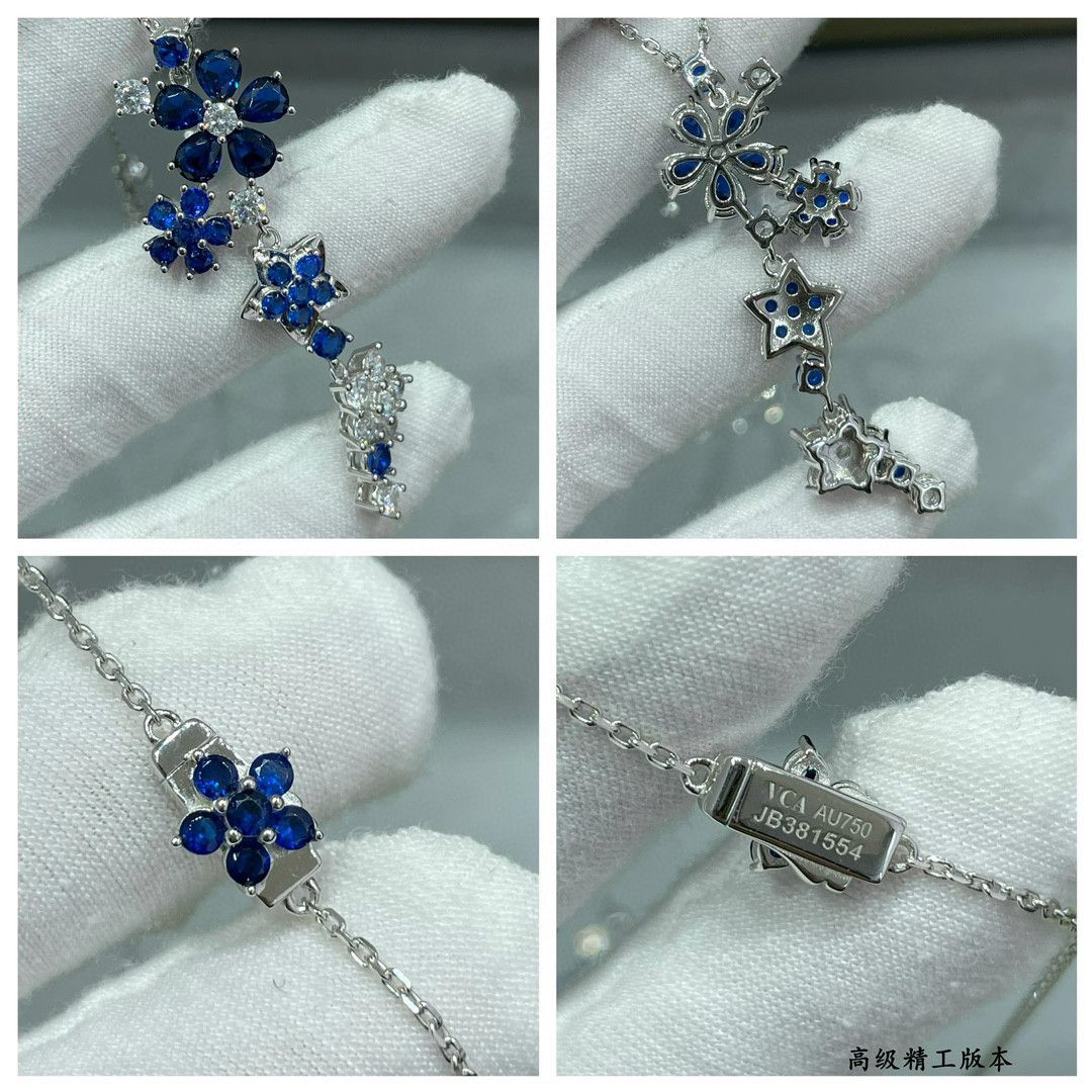 V*n Cl**f & Arpels Colored Floral Necklace Chain length approx 45cm