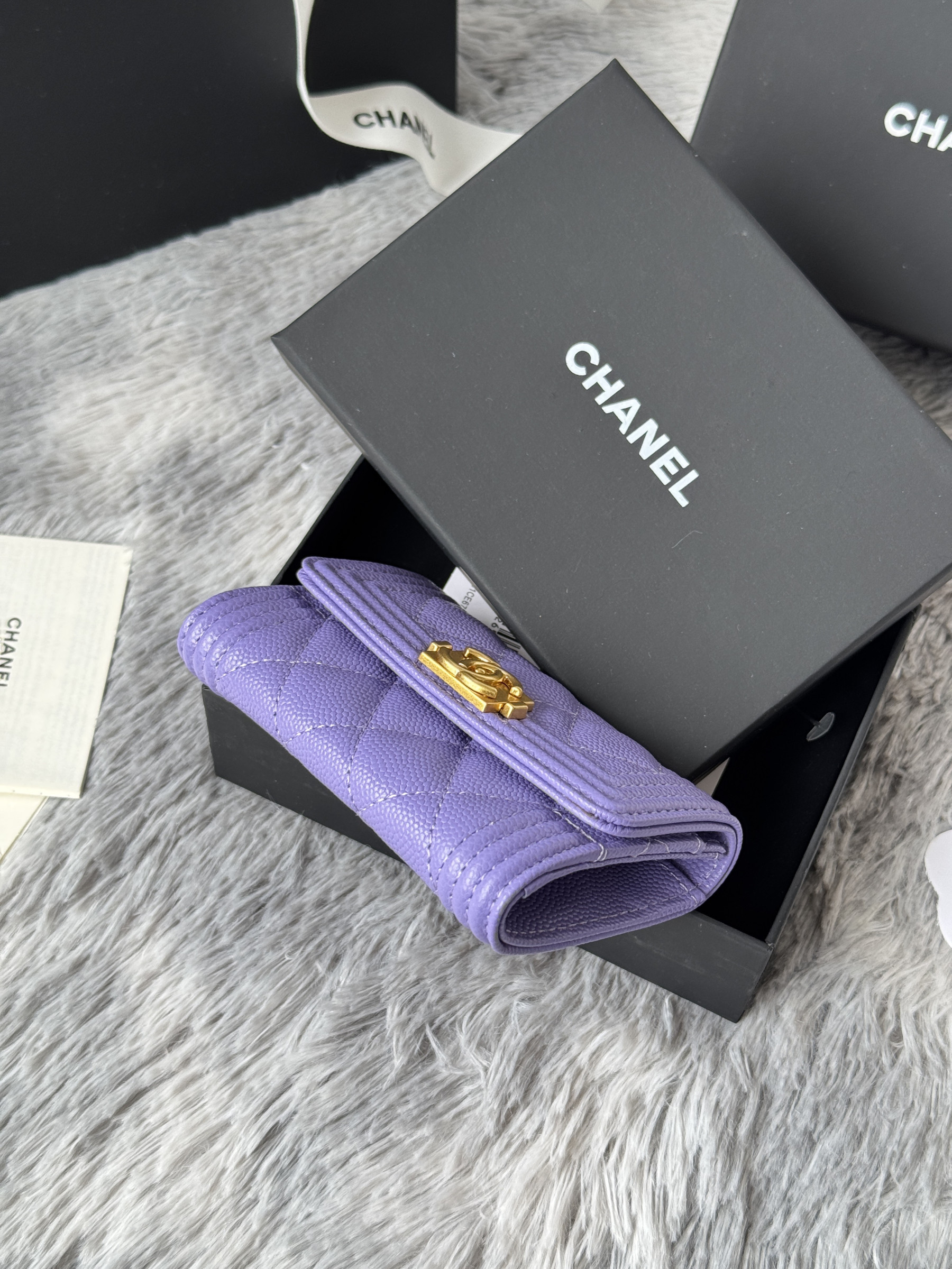 Ch**el boy Ch**el flap card holder a80603 7.5x11.3x2.1cm