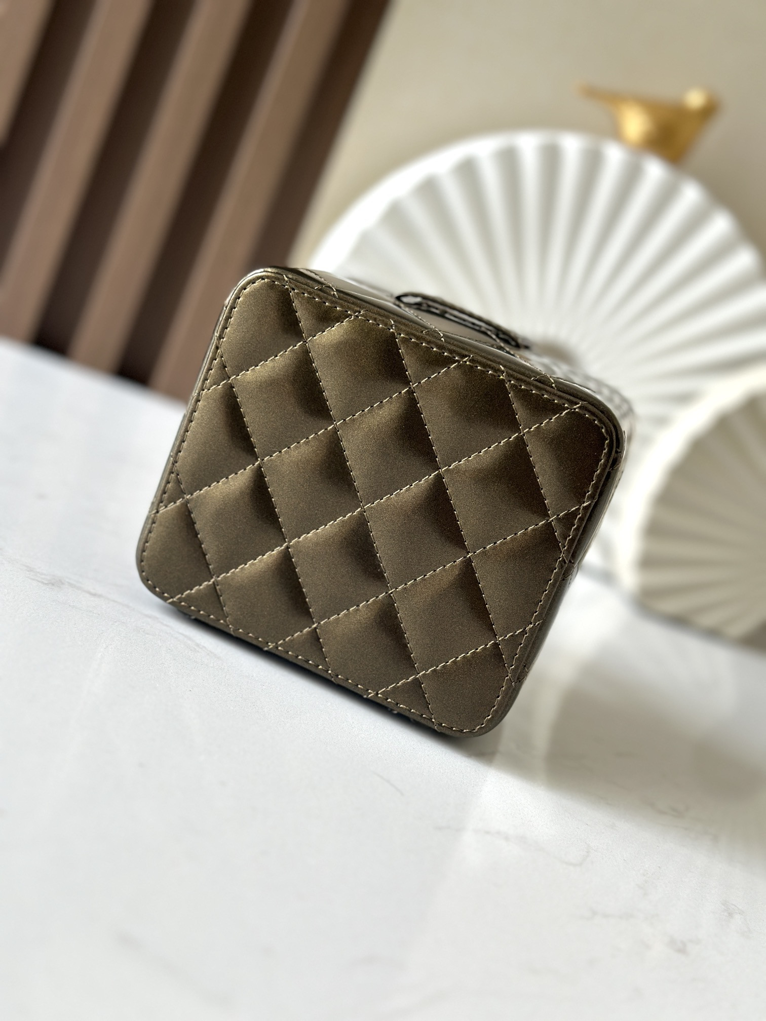 Ch**el vintage cosmetic bag 11x9.5x8.5cm