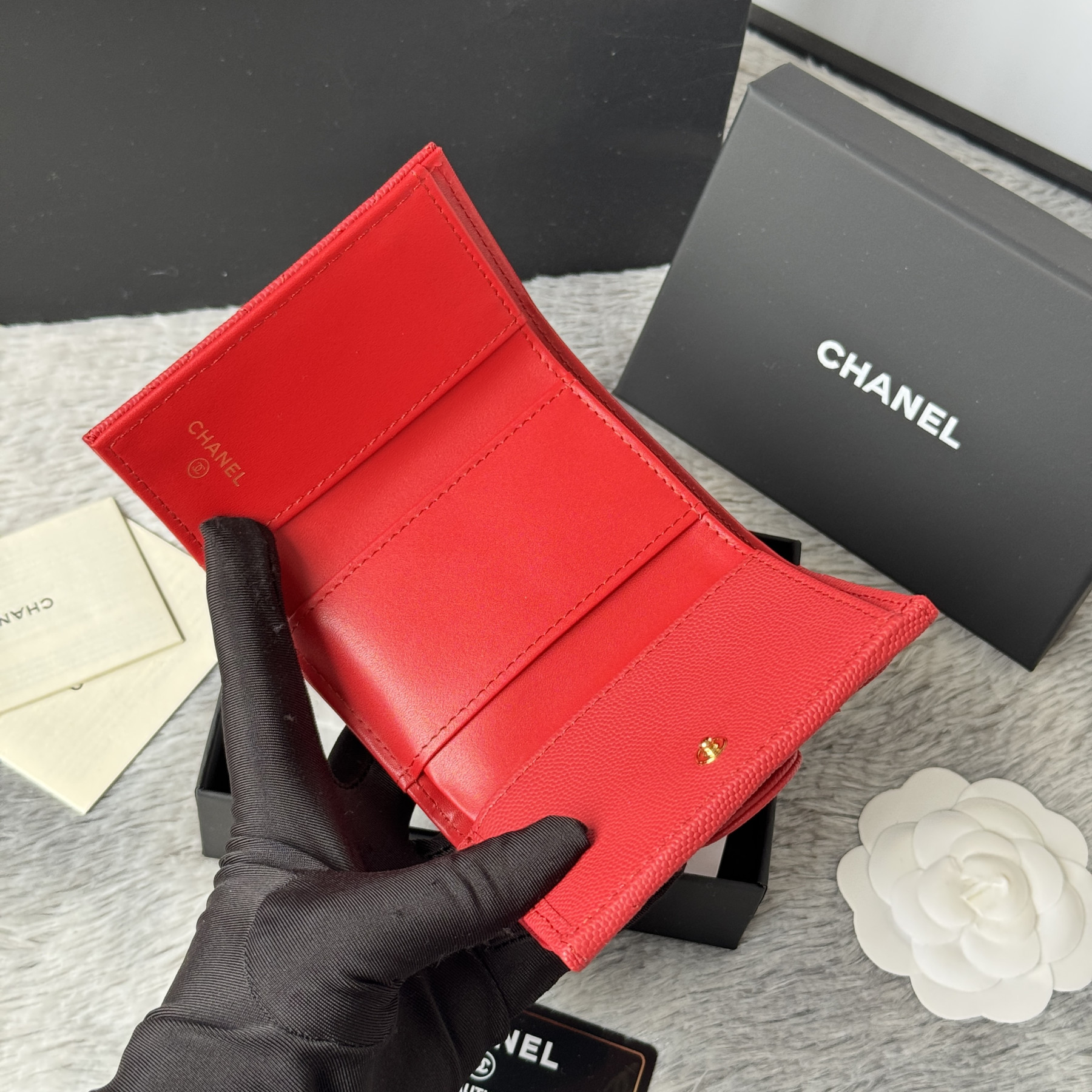 Ch**el card holder 10.5x7.5x3cm