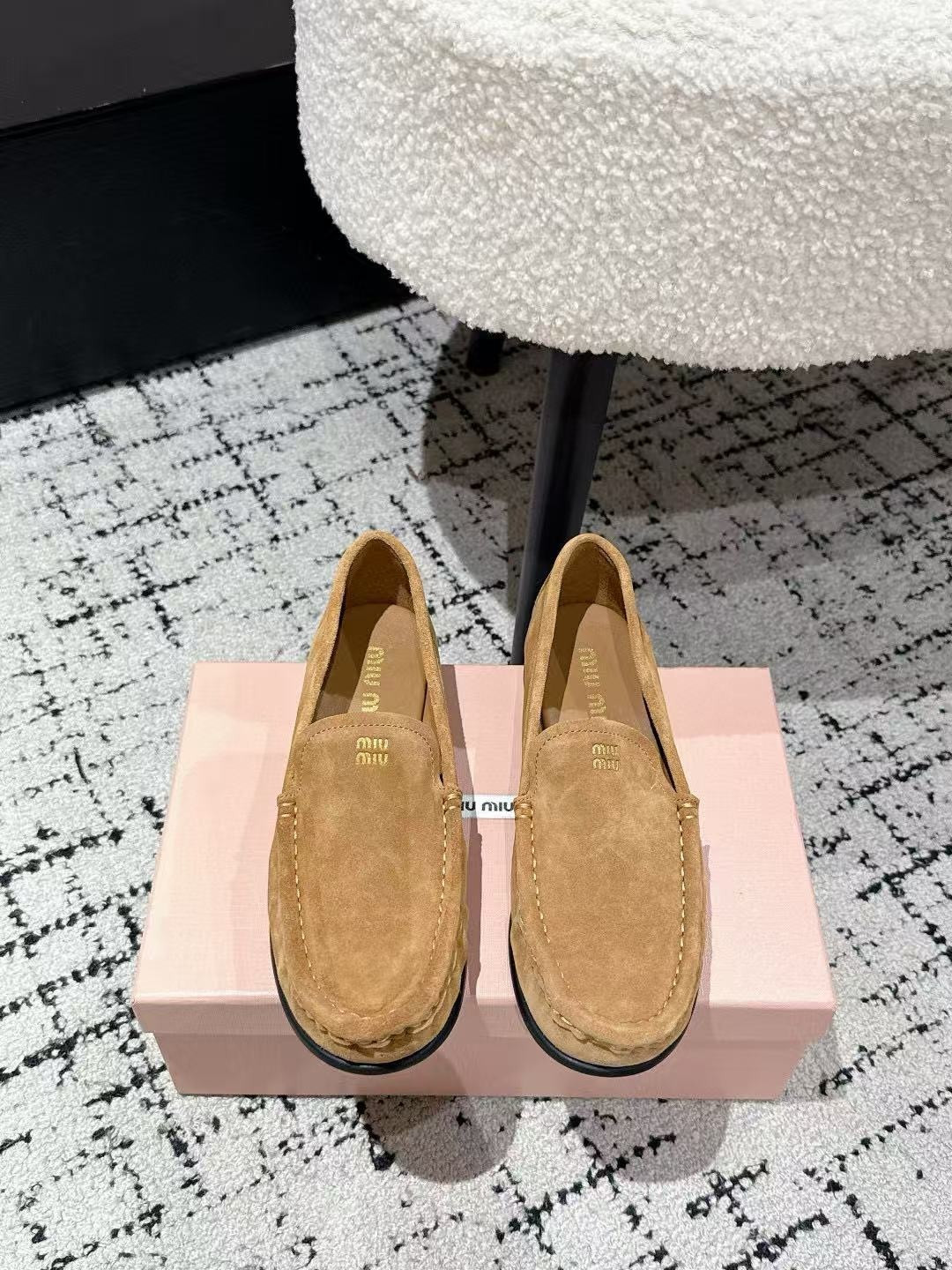 UA Miu Miu Suede loafers