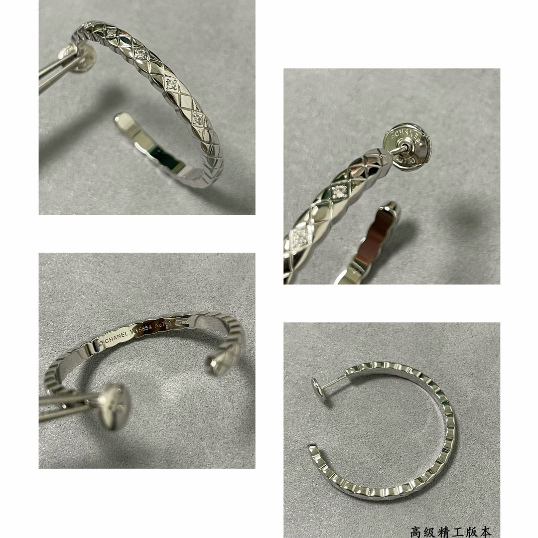 Ch**el Large D1am0nd-shaped D1am0nd drill Earrings